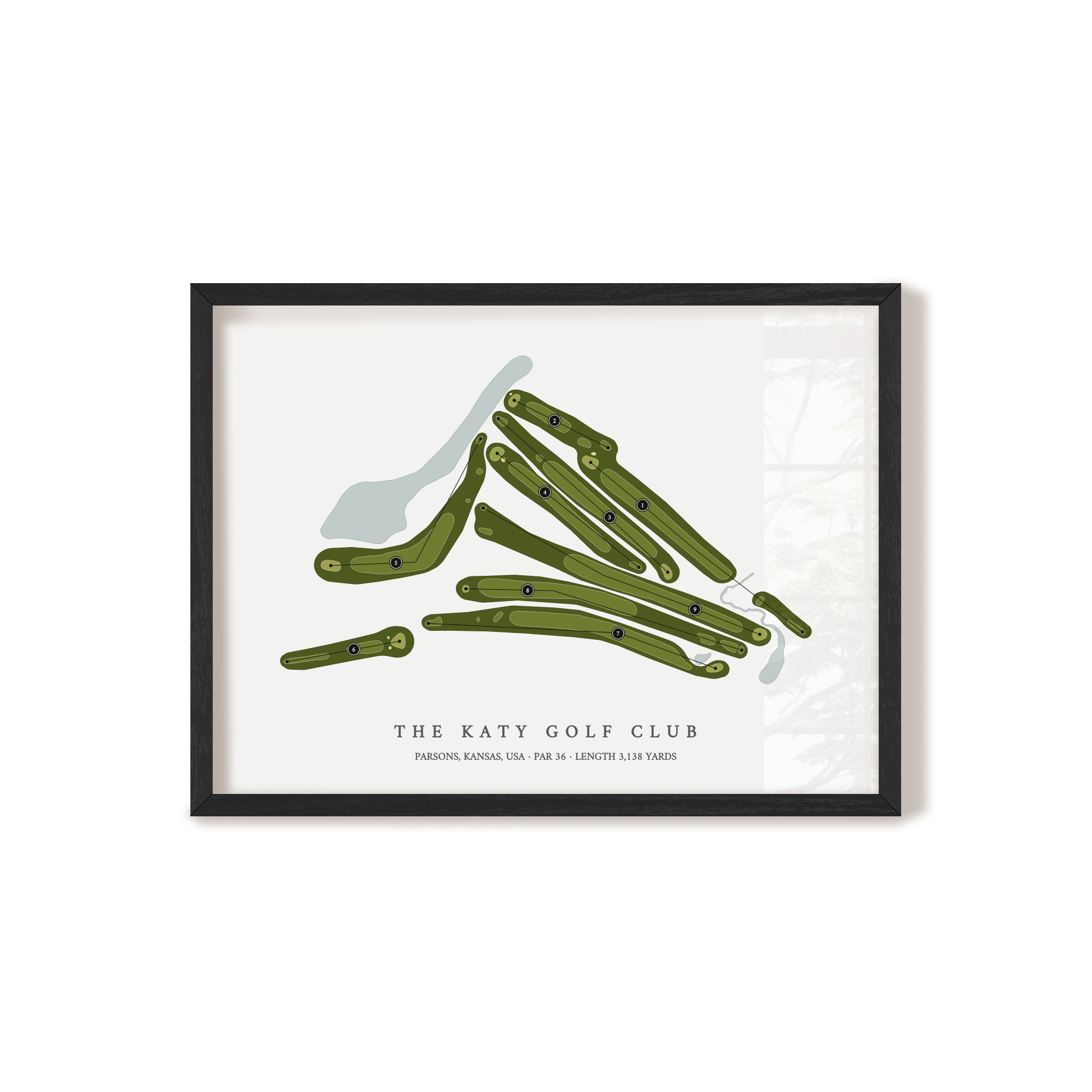 The Katy Golf Club | Golf Course Map | Black Frame