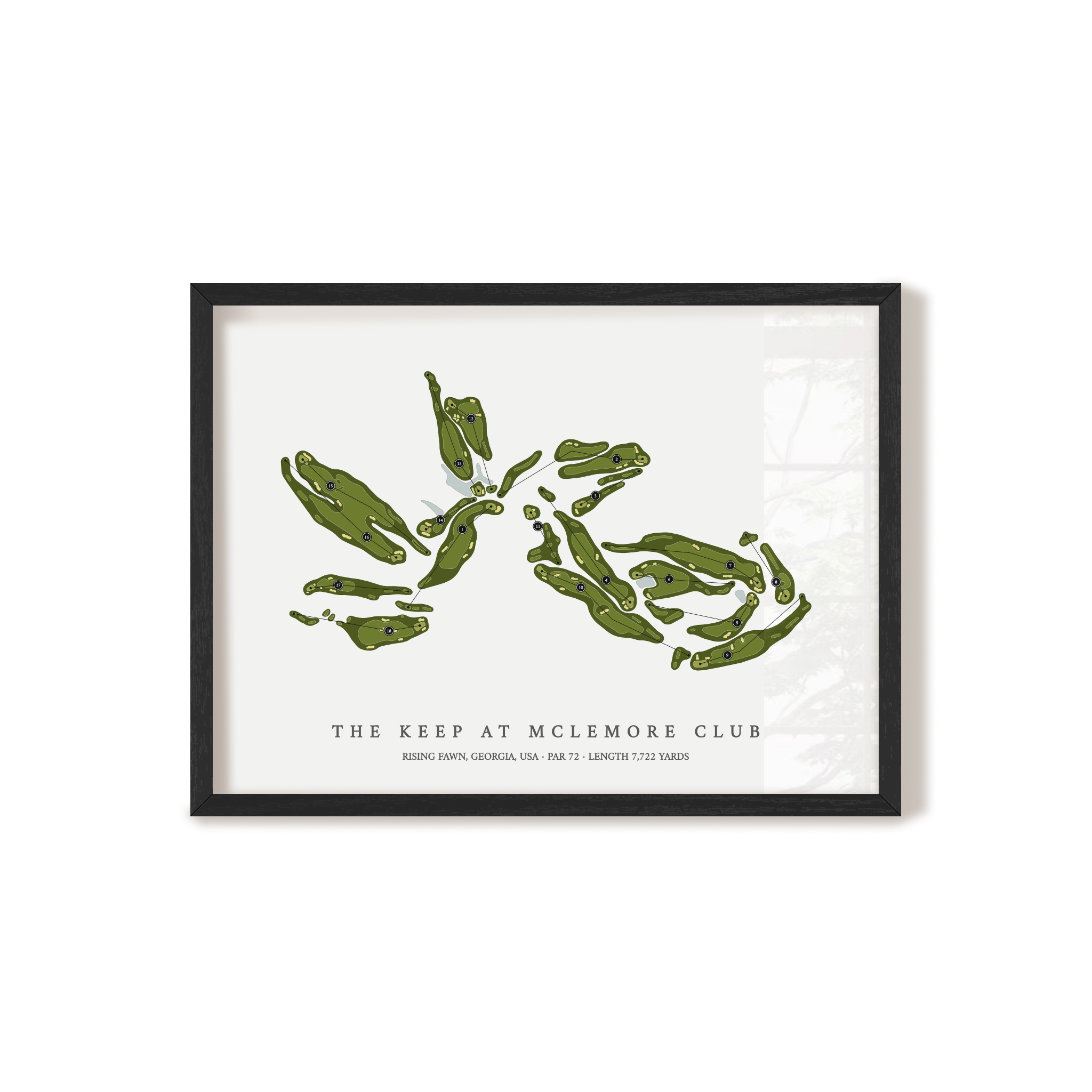 The Keep at McLemore Club | Golf Course Map | Black Frame