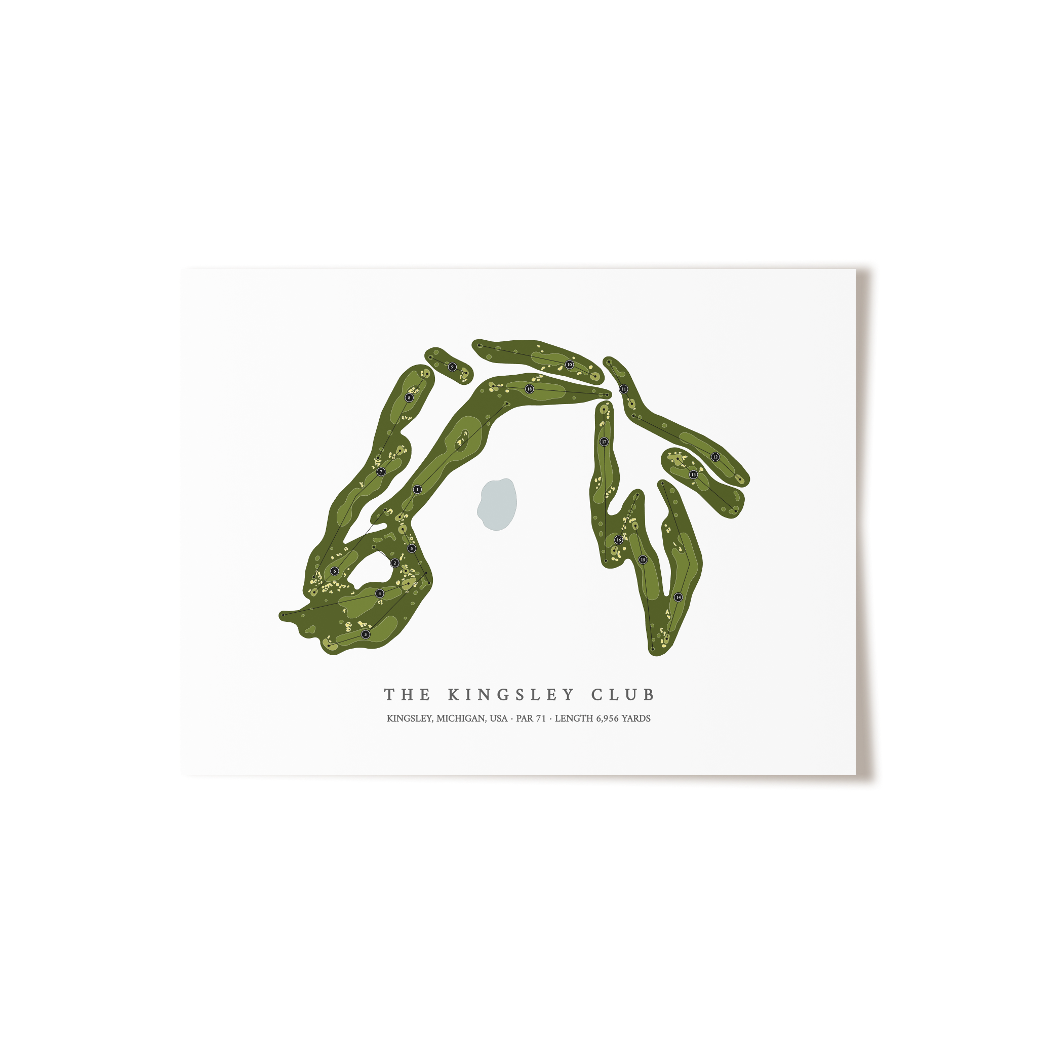 The Kingsley Club | Golf Course Map | Unframed
