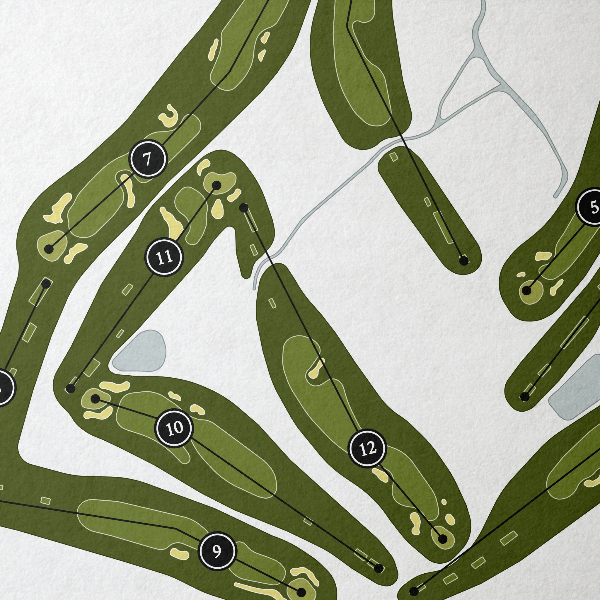 The Kittansett Club | Golf Course Print | Close Up