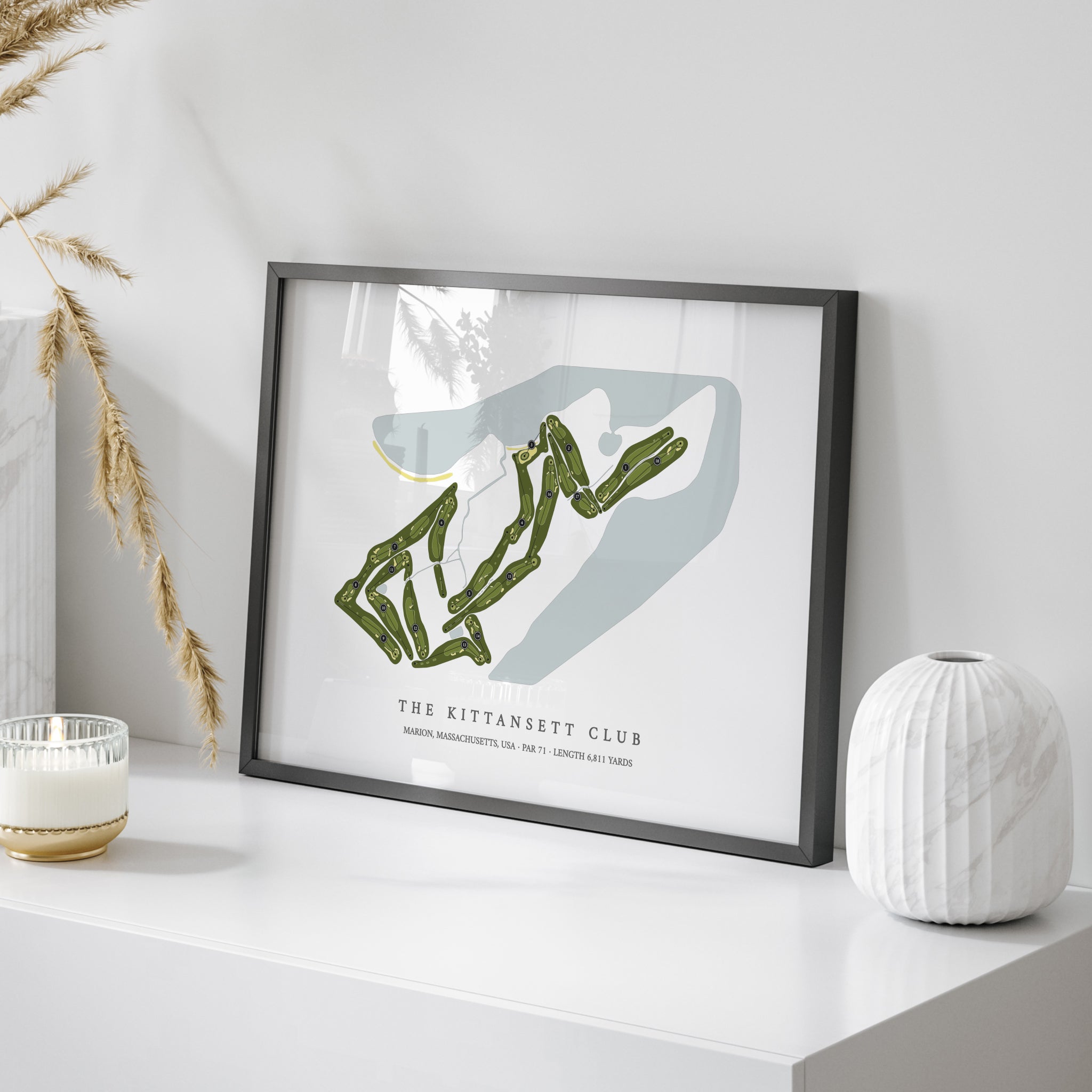 The Kittansett Club | Golf Course Print | On Table
