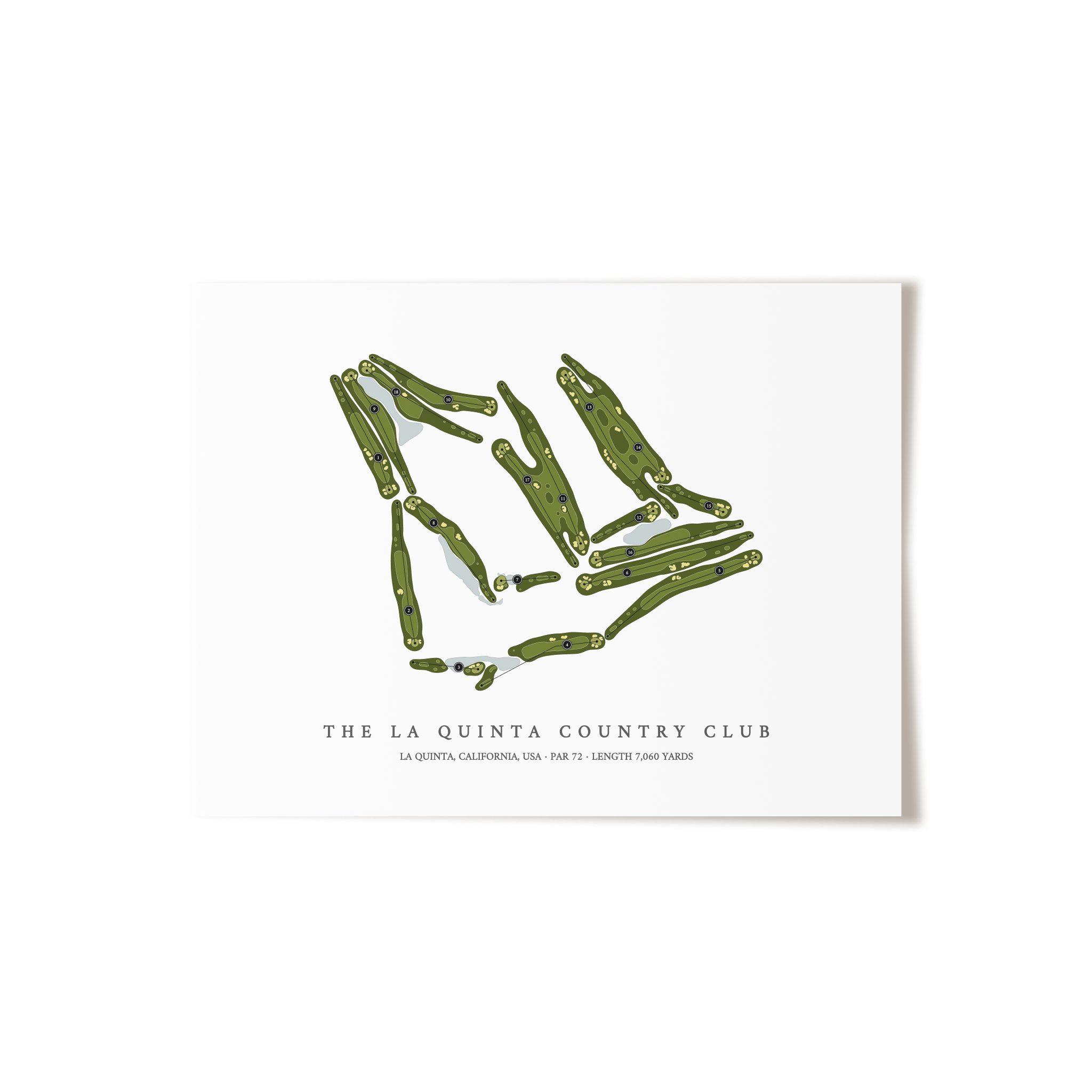 The La Quinta Country Club | Golf Course Map | Unframed