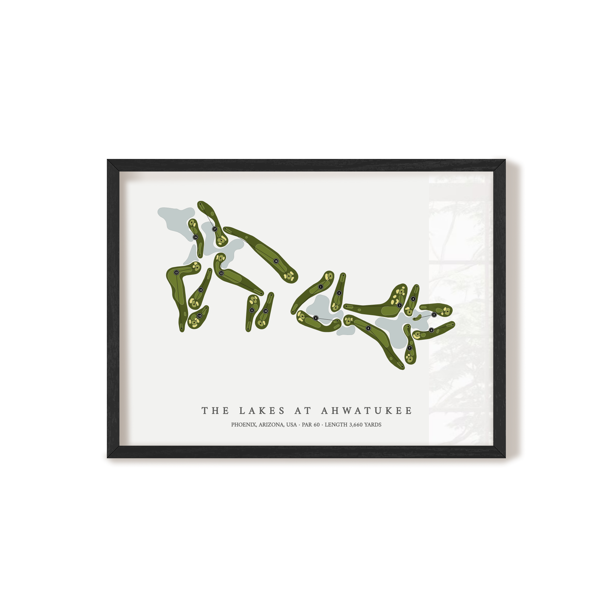 The Lakes At Ahwatukee | Golf Course Map | Black+Frame