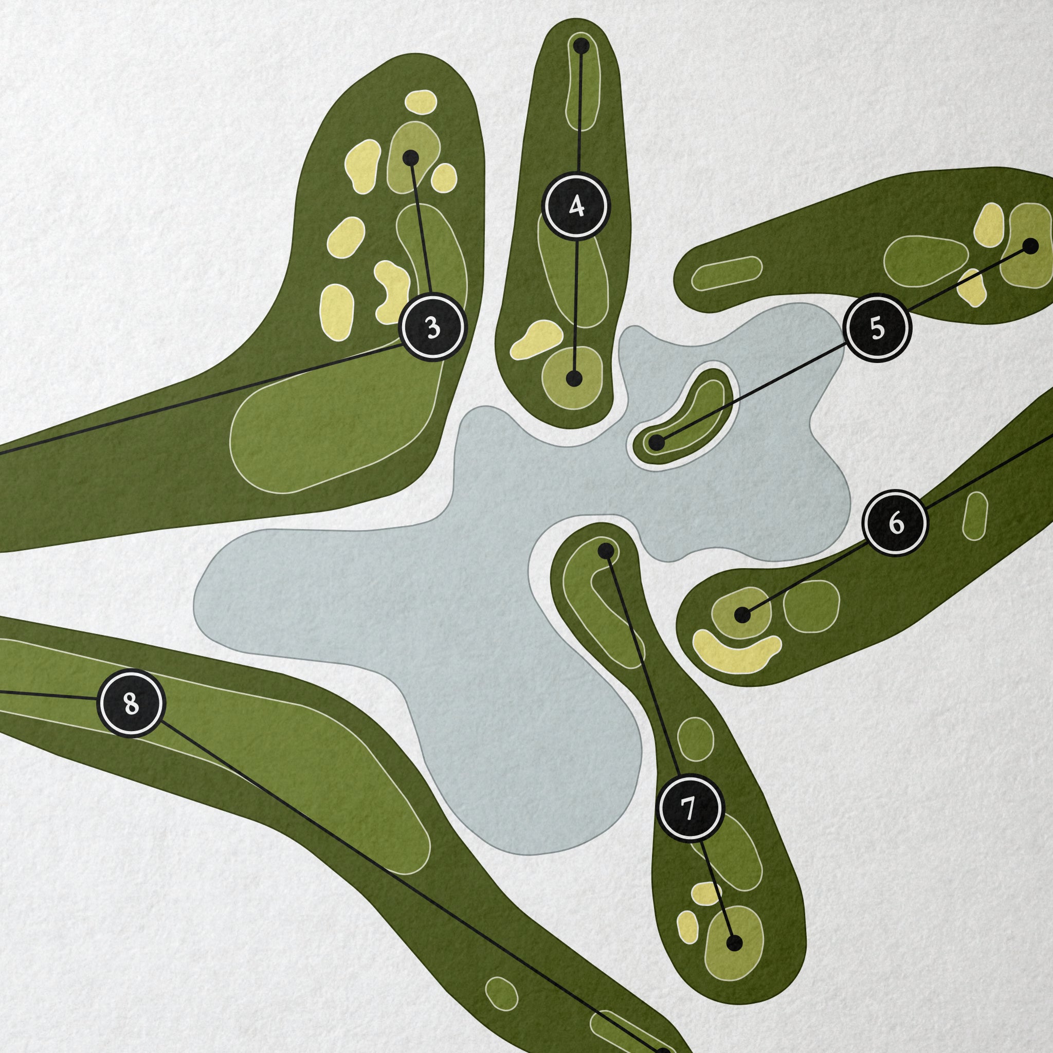 The Lakes At Ahwatukee | Golf Course Map | Close+Up