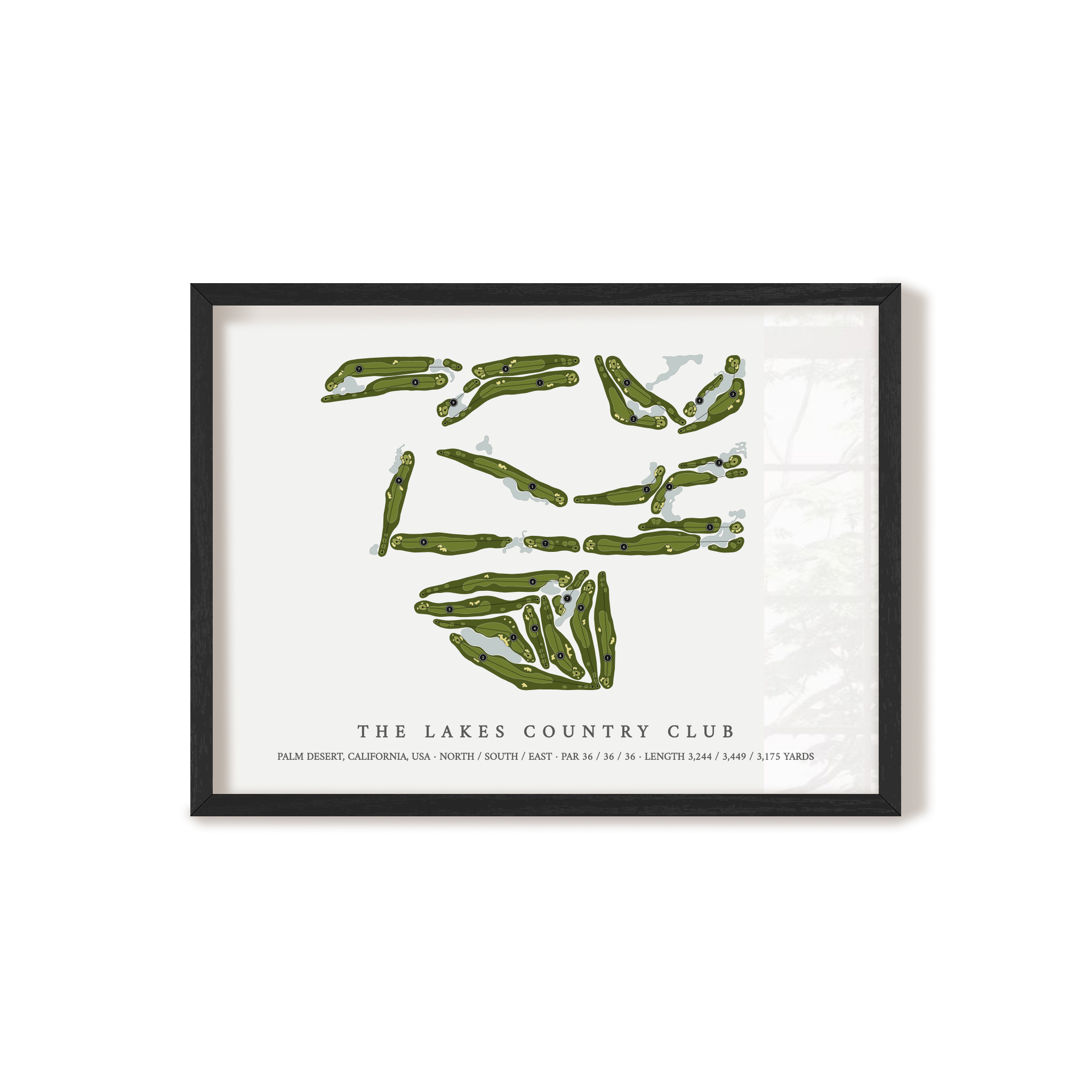 The Lakes Country Club | Golf Course Print | Black Frame