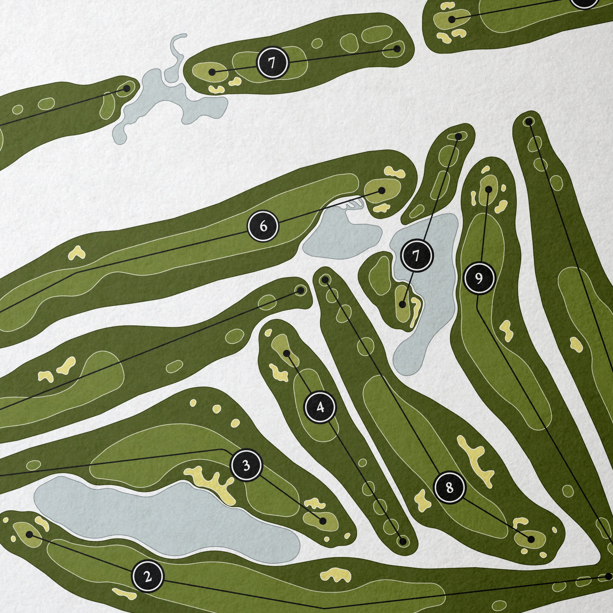 The Lakes Country Club | Golf Course Print | Close Up