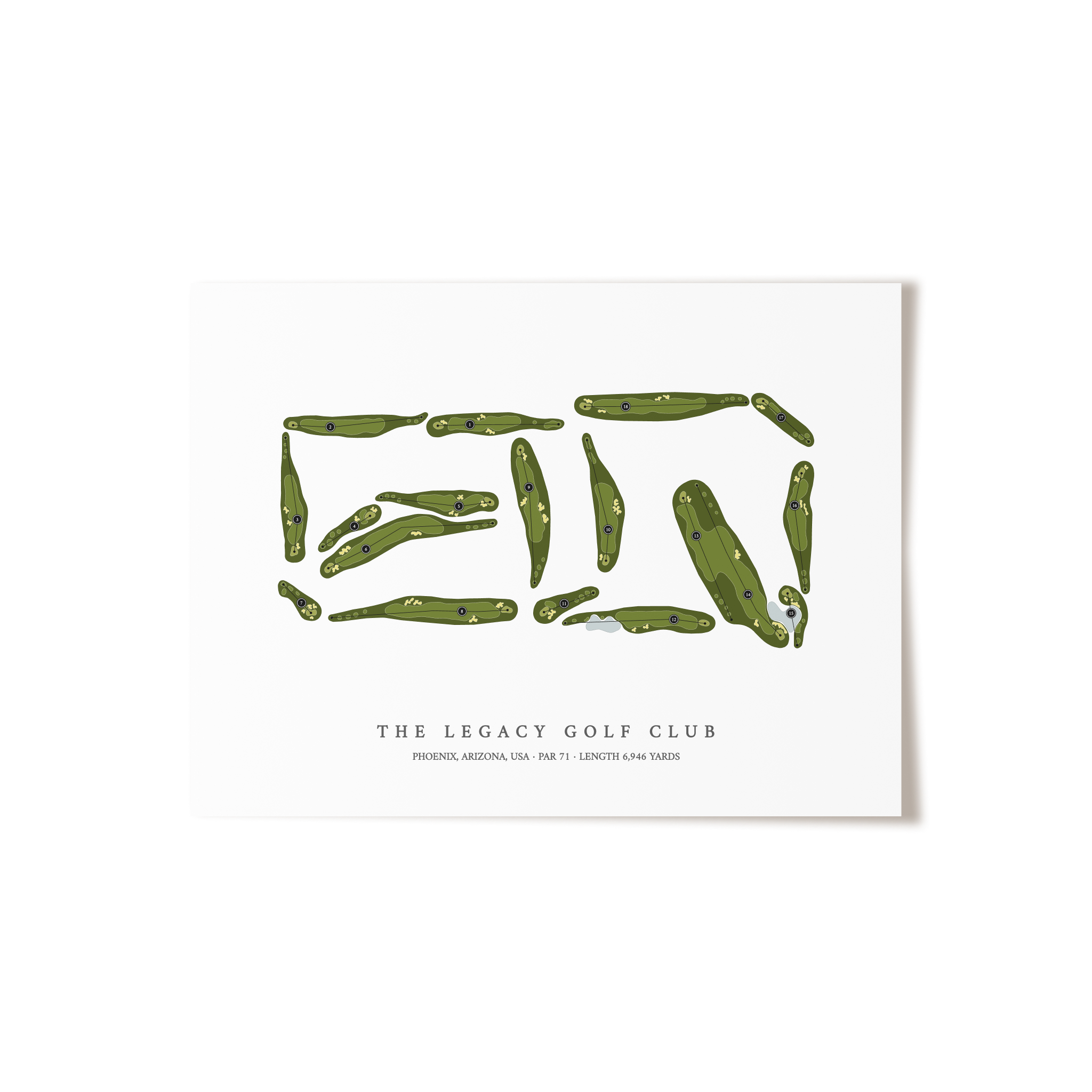 The Legacy Golf Club | Golf Course Map | Unframed