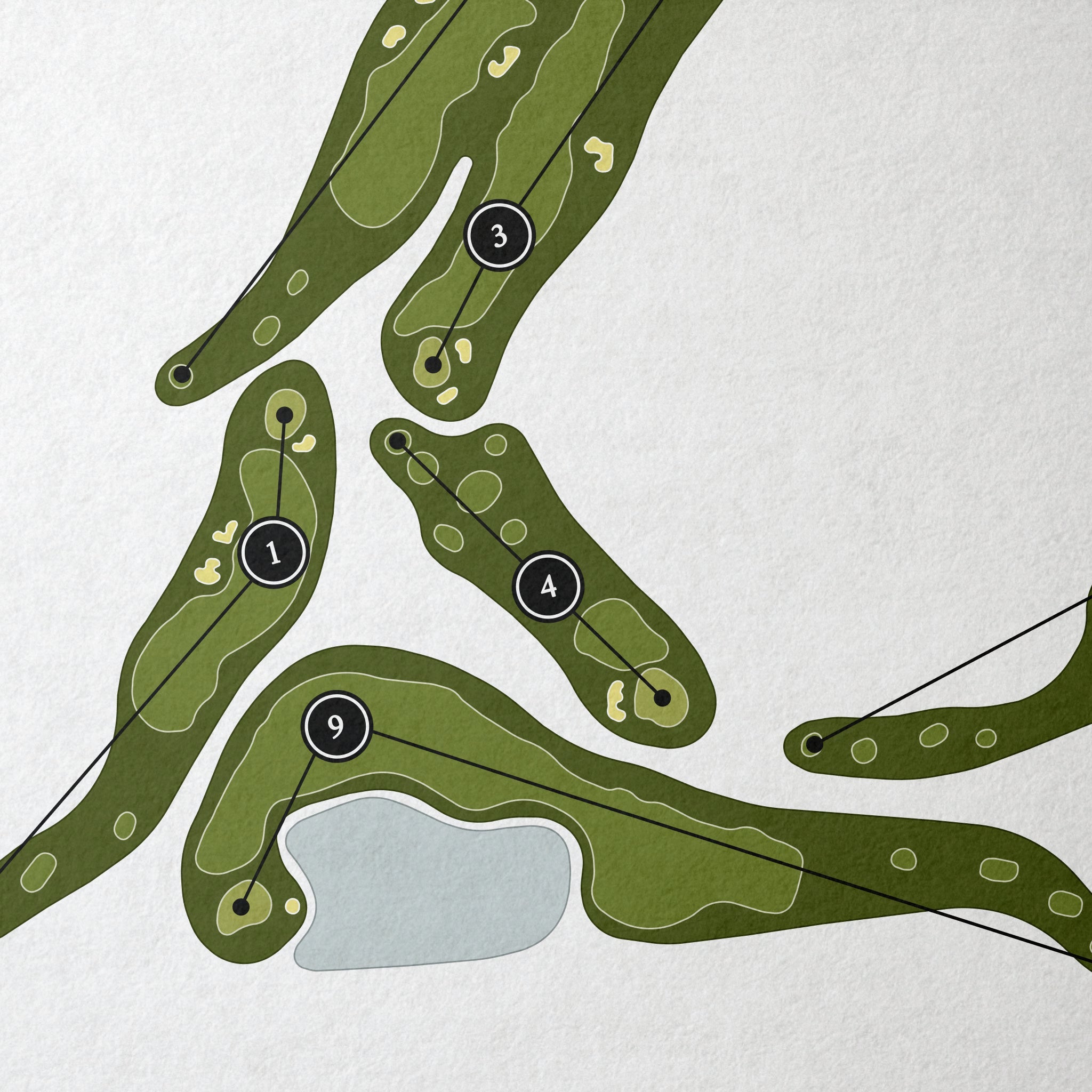 The Legend at Bergamont | Golf Course Map | Close Up