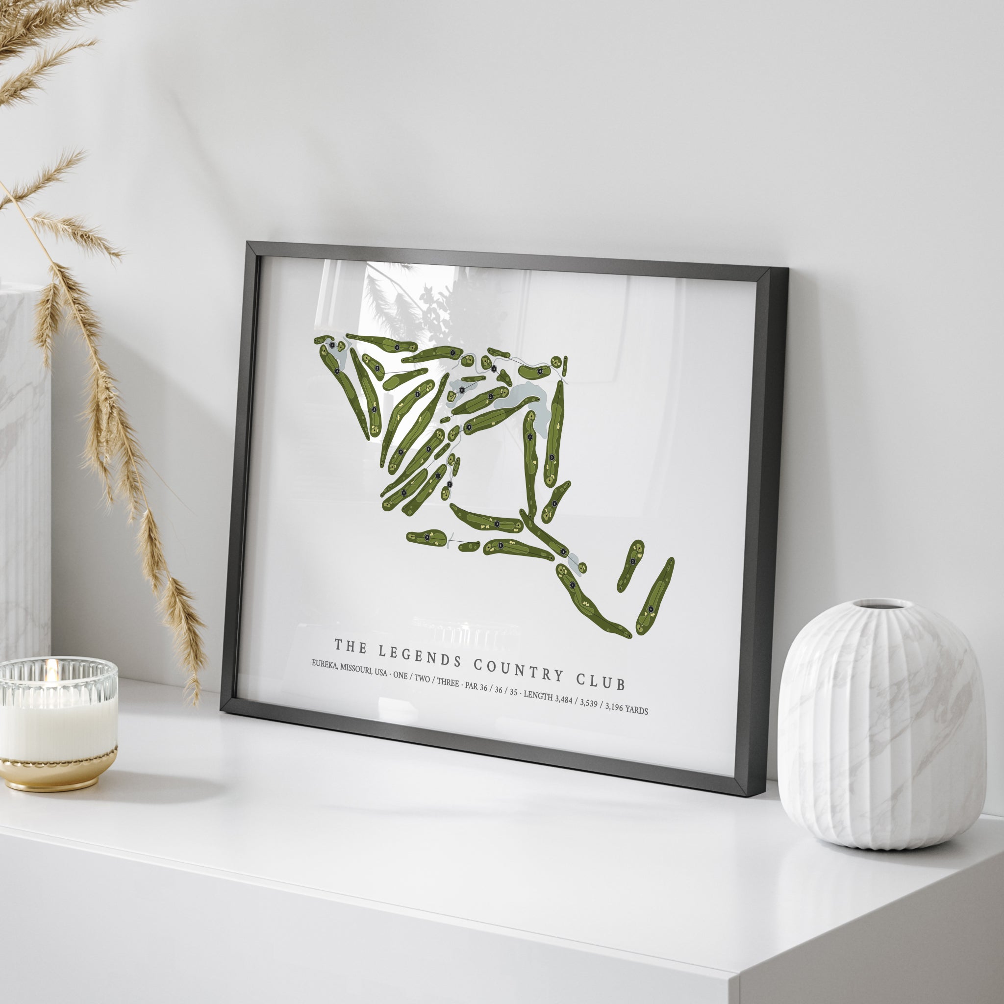 The Legends Country Club | Golf Course Print | On Table