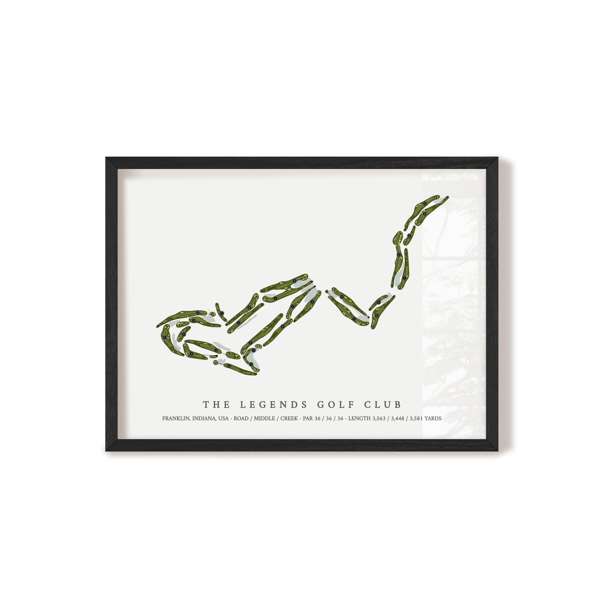 The Legends Golf Club | Golf Course Print | Black Frame