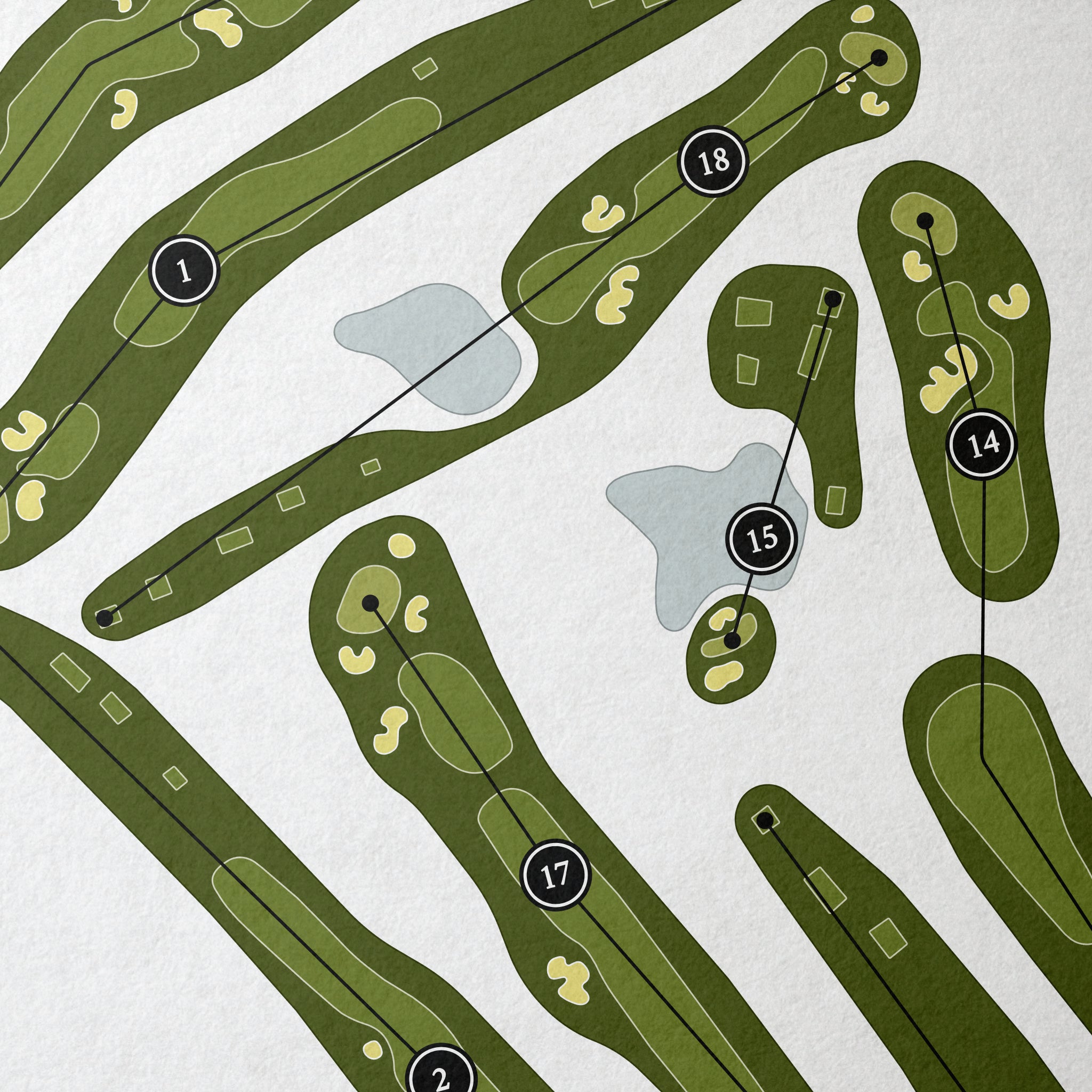 The Legends at Chateau Elan | Golf Course Map | Close Up