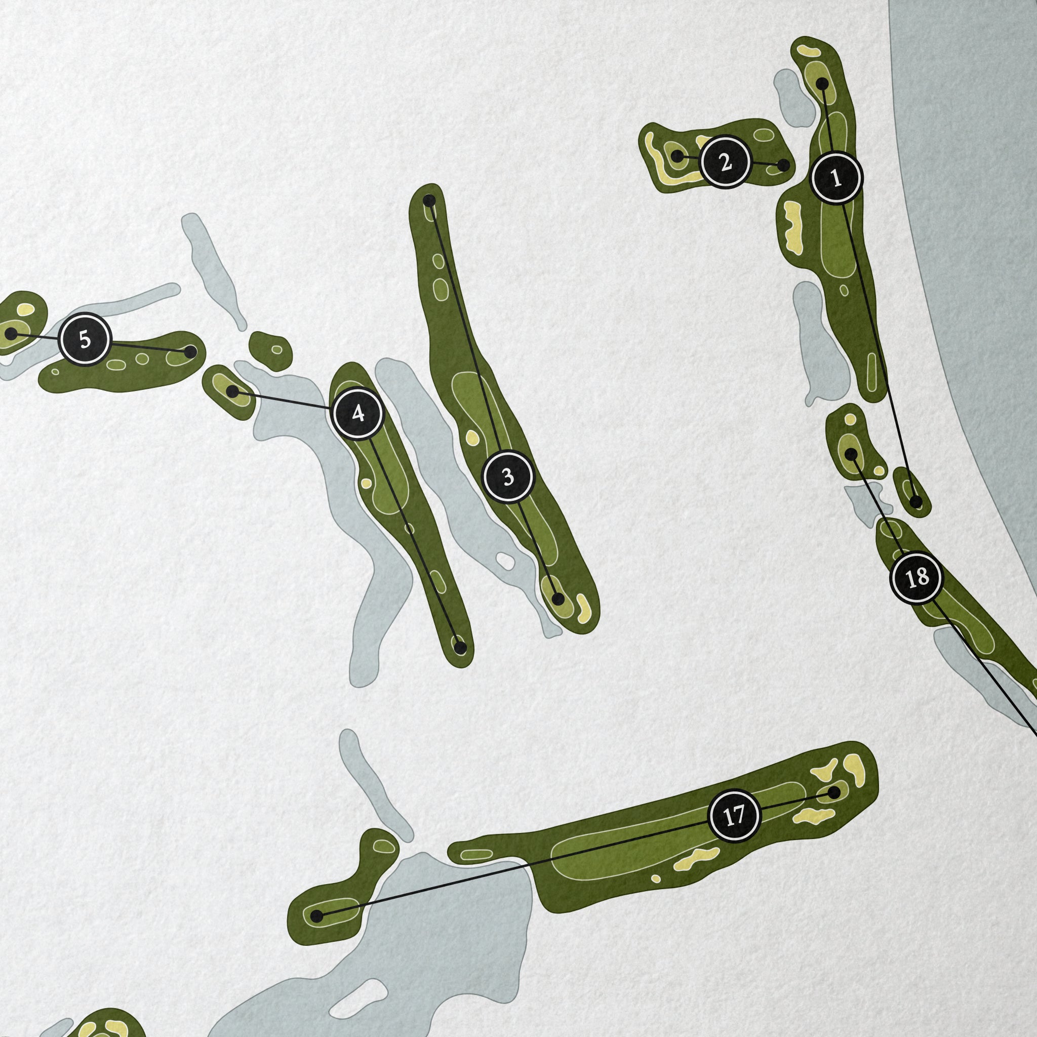 The Links At Brick Landing | Golf Course Map | Close Up
