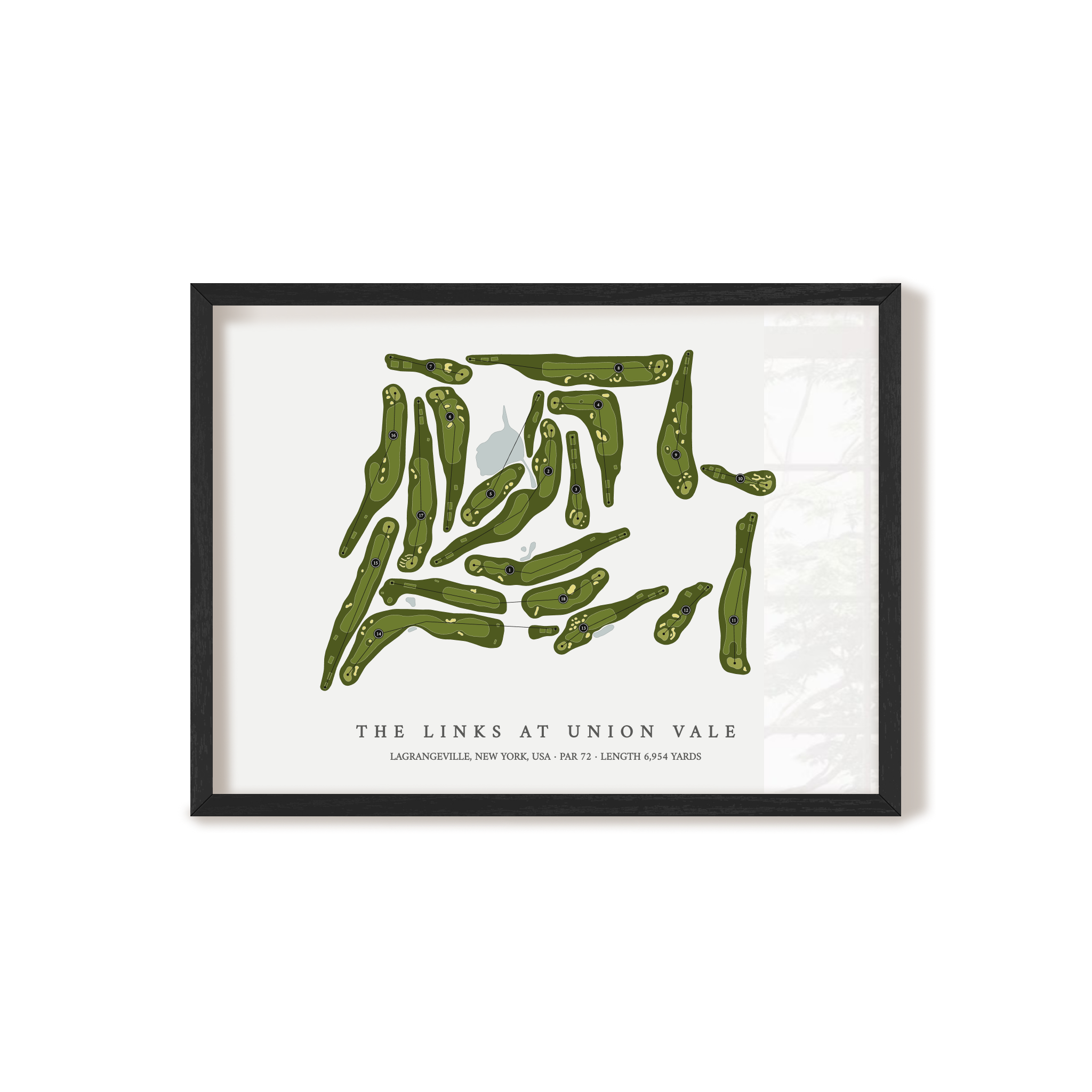 The Links At Union Vale | Golf Course Map | Black Frame