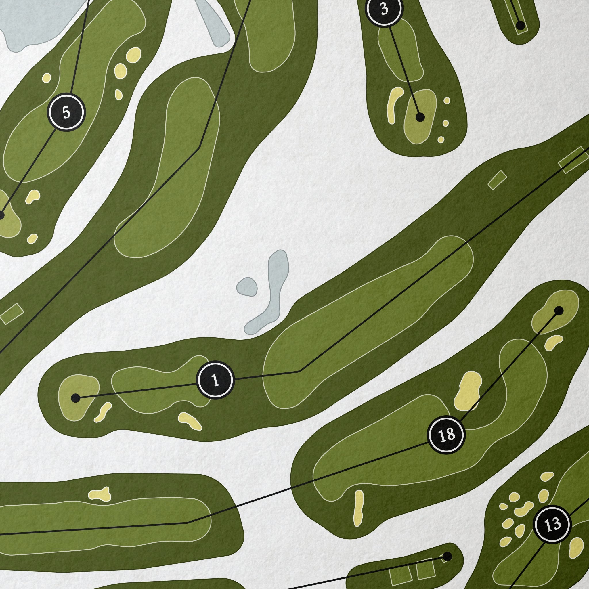 The Links At Union Vale | Golf Course Map | Close Up