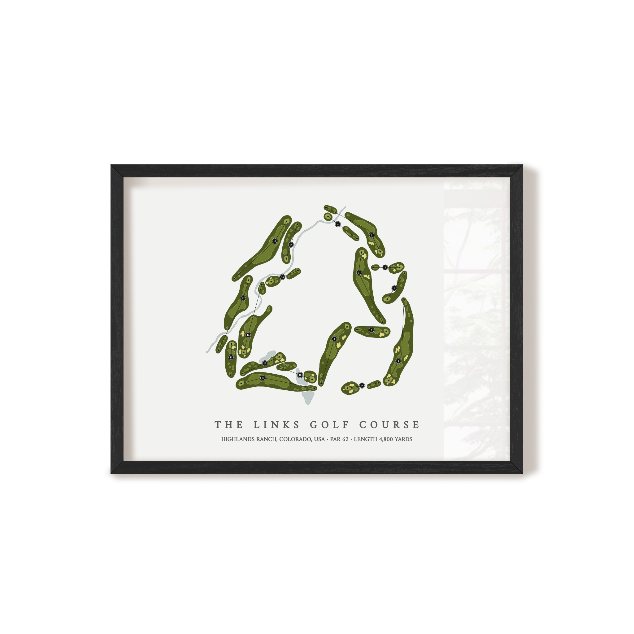 The Links Golf Course | Golf Course Map | Black Frame