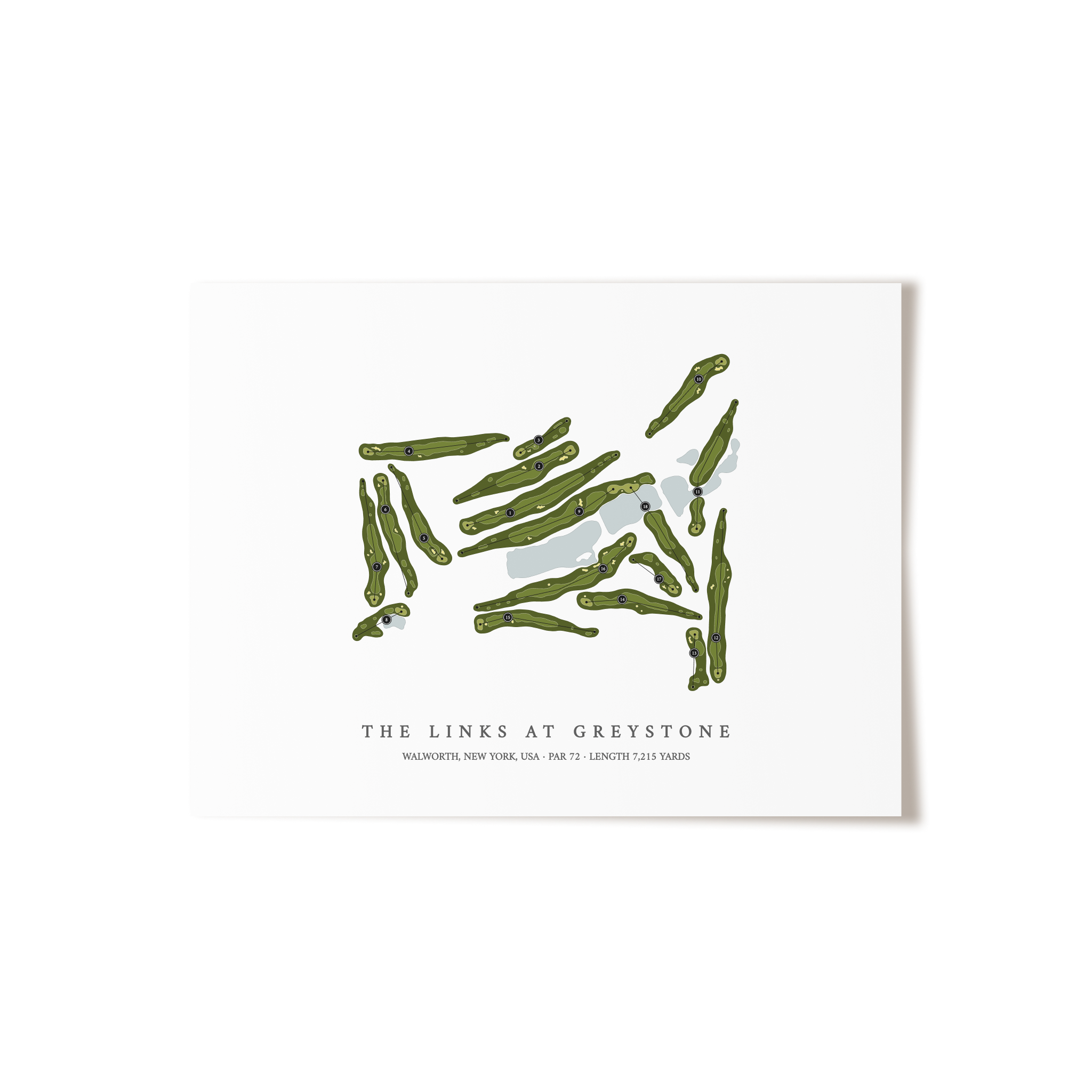 The Links at Greystone | Golf Course Map | Unframed