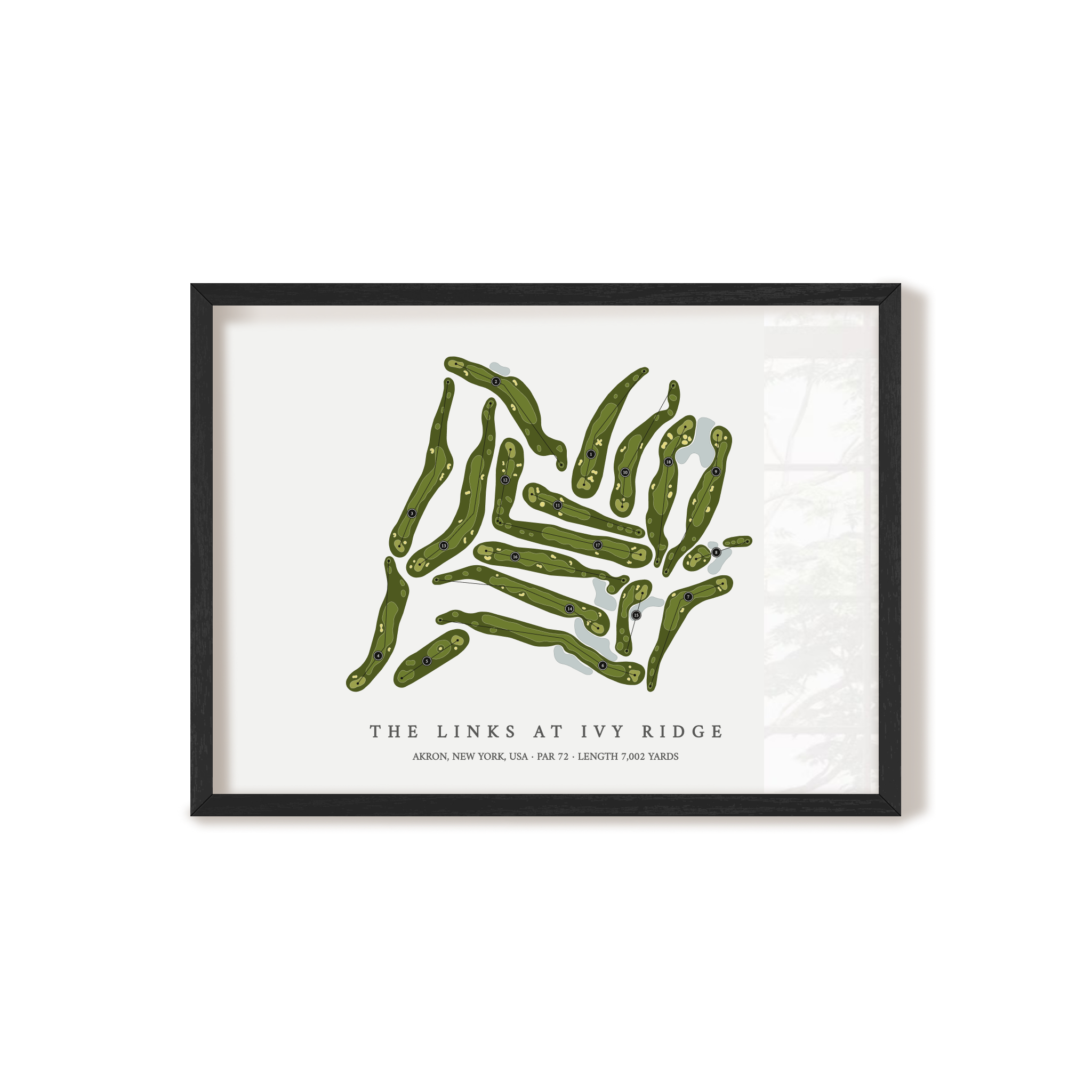 The Links at Ivy Ridge | Golf Course Map | Black Frame