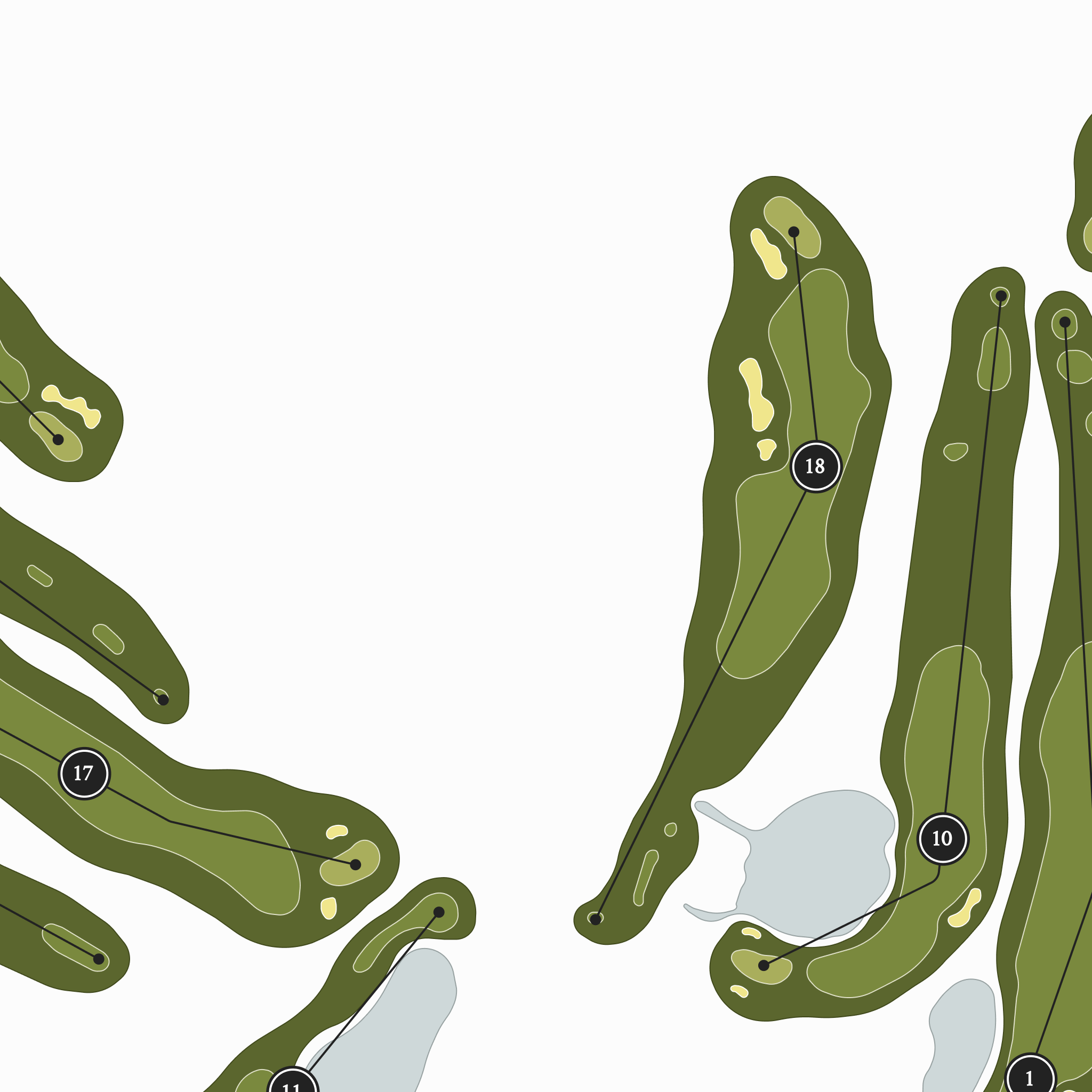 The Links at Outlook | Golf Course Map | Close Up