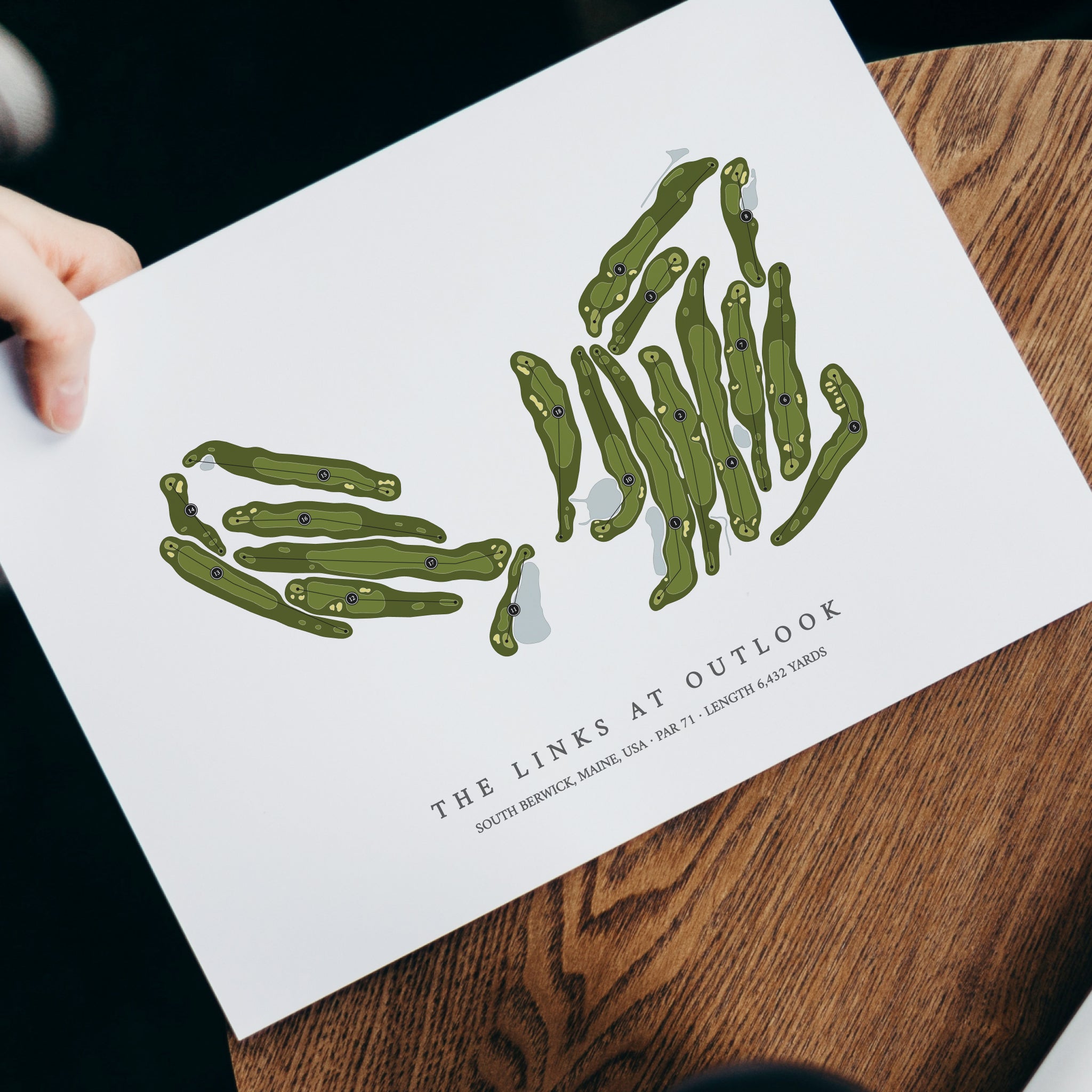 The Links at Outlook | Golf Course Map | With Laptop