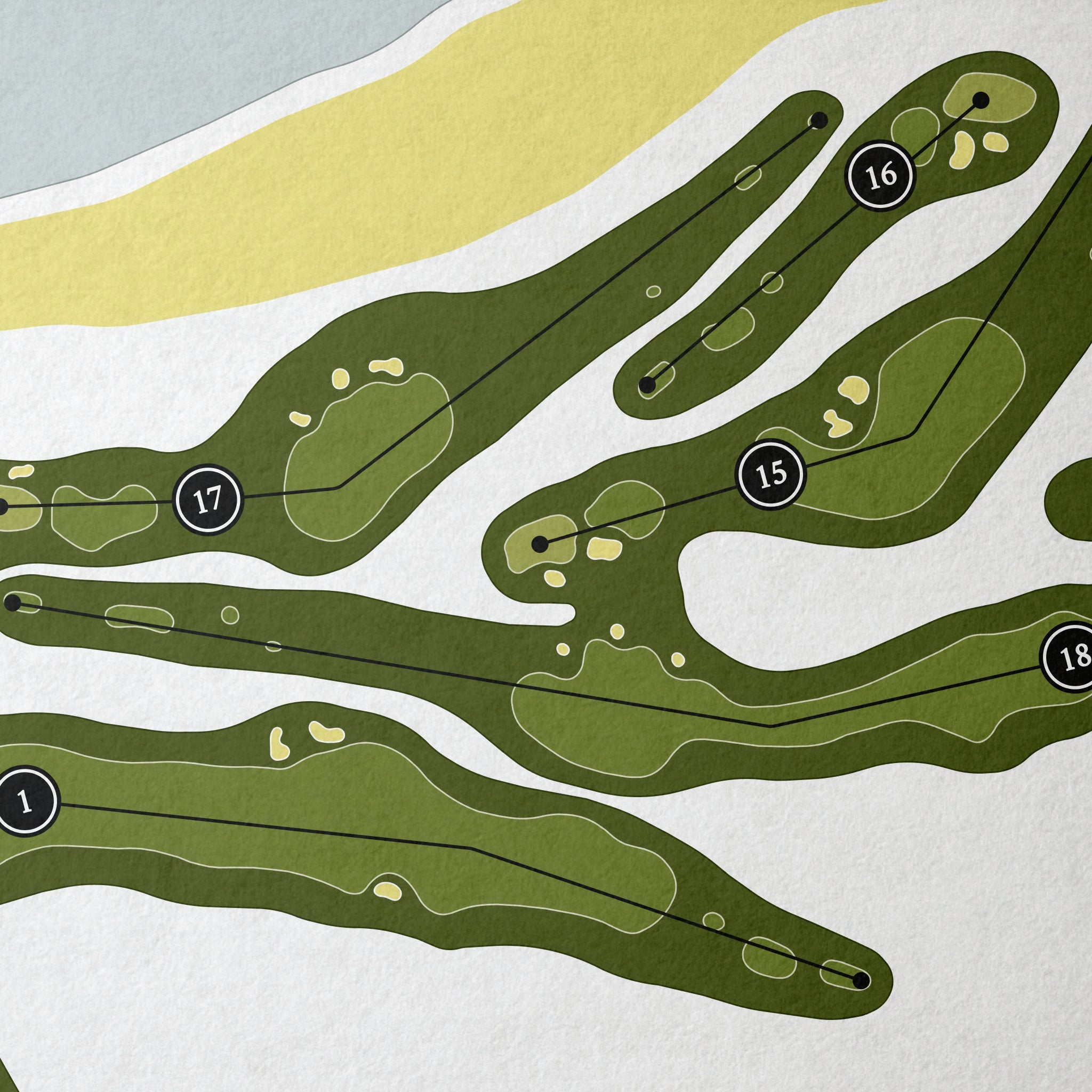 The Links at Spanish Bay | Golf Course Print | Close Up