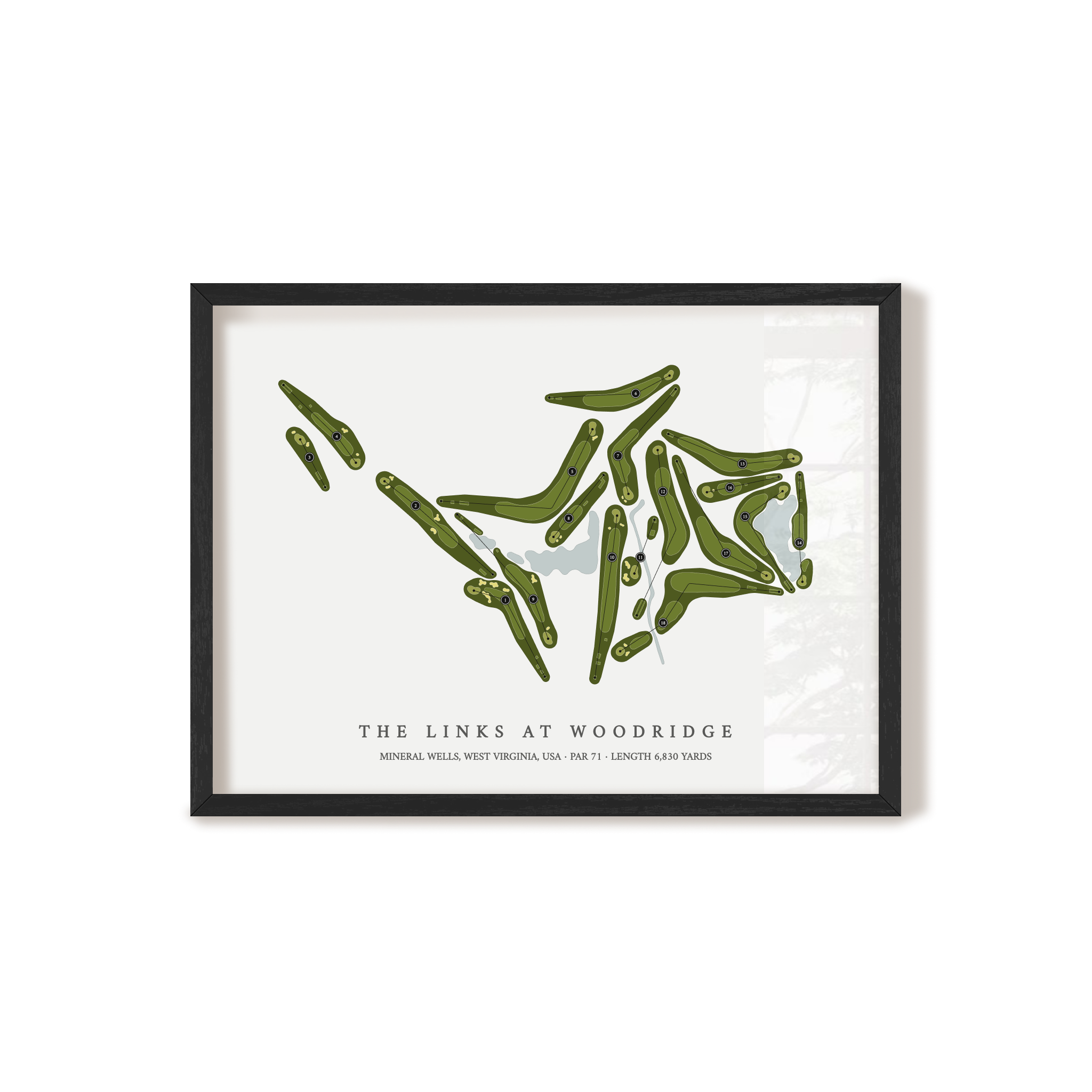 The Links at Woodridge | Golf Course Map | Black Frame
