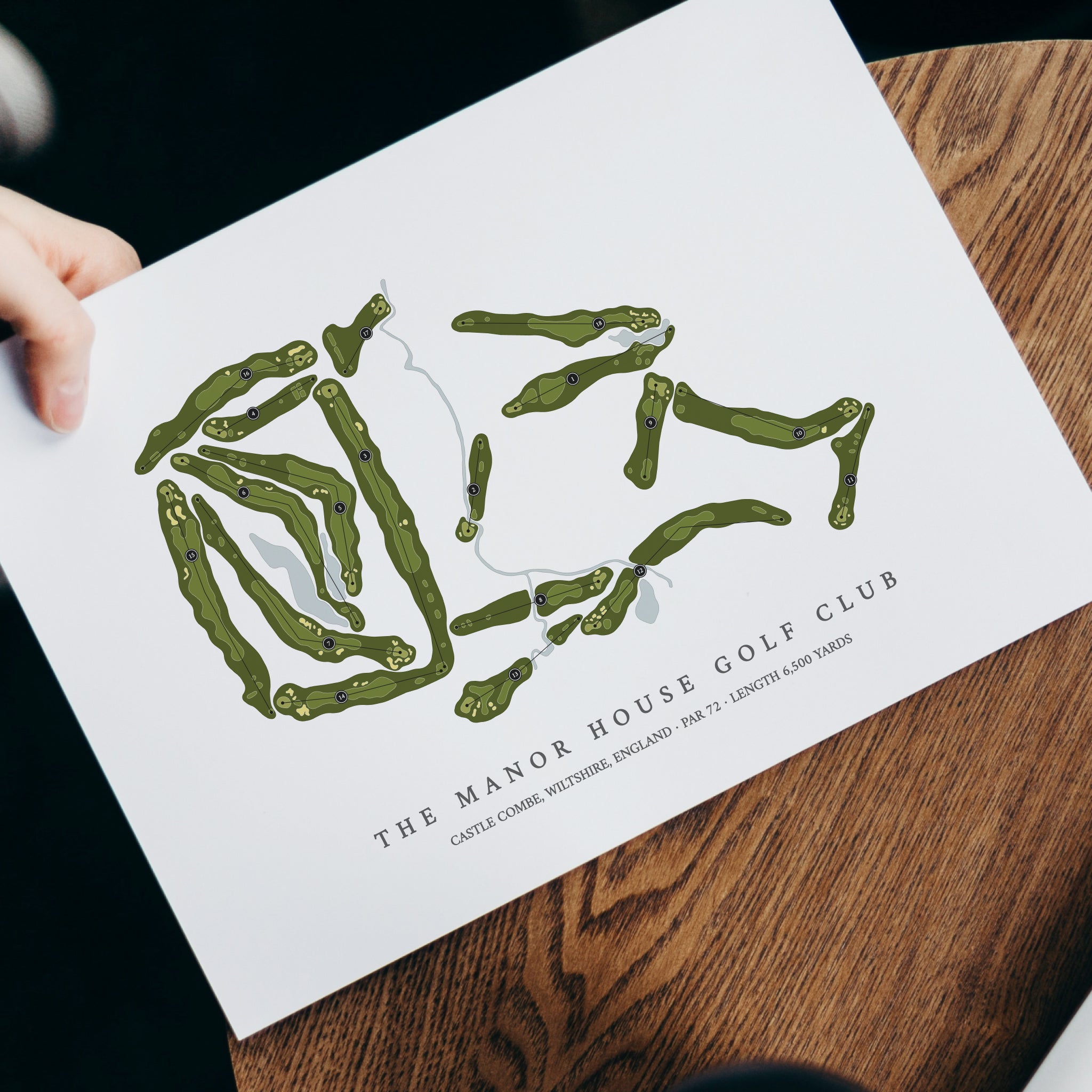 The Manor House Golf Club | Golf Course Map | With Laptop