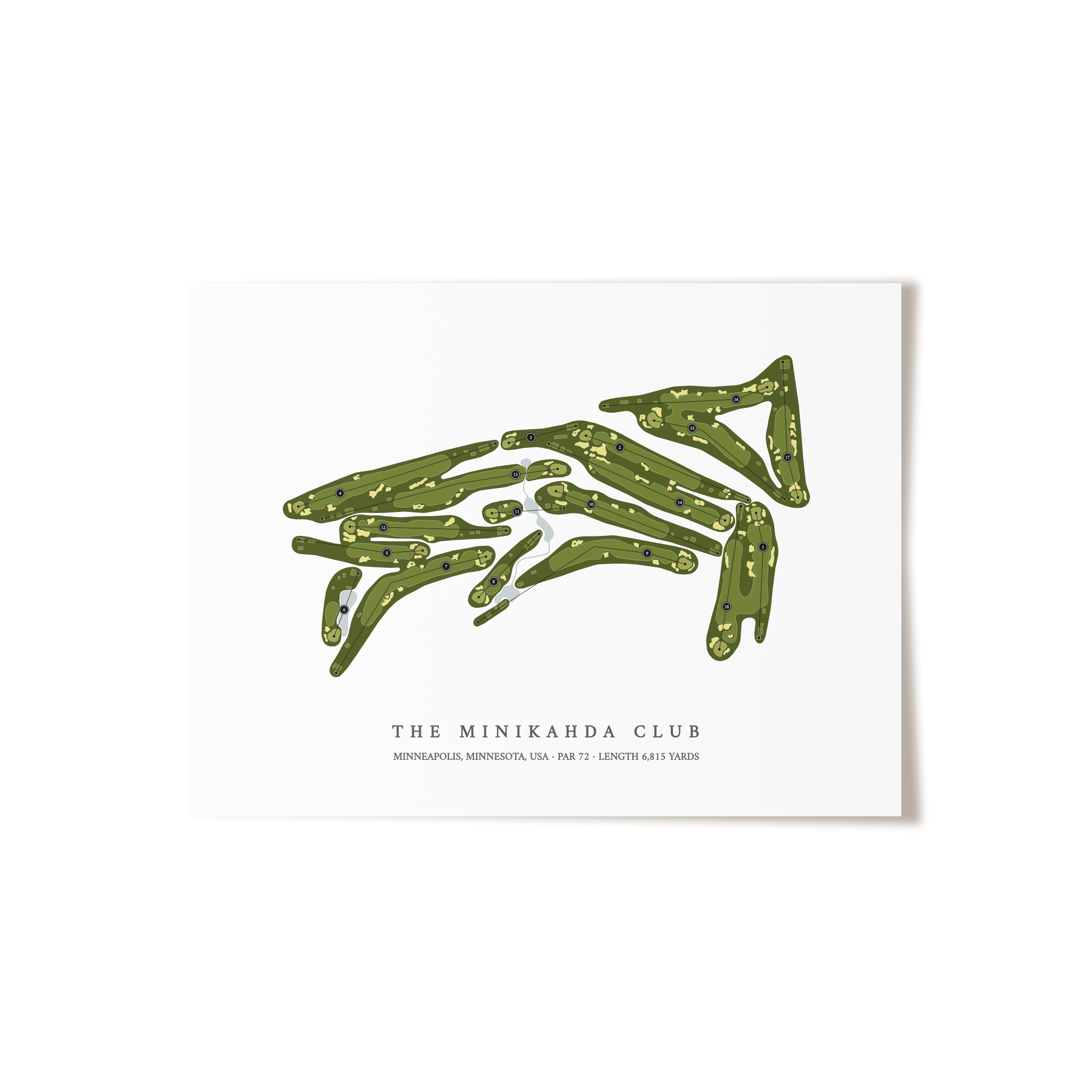 The Minikahda Club | Golf Course Map | Unframed