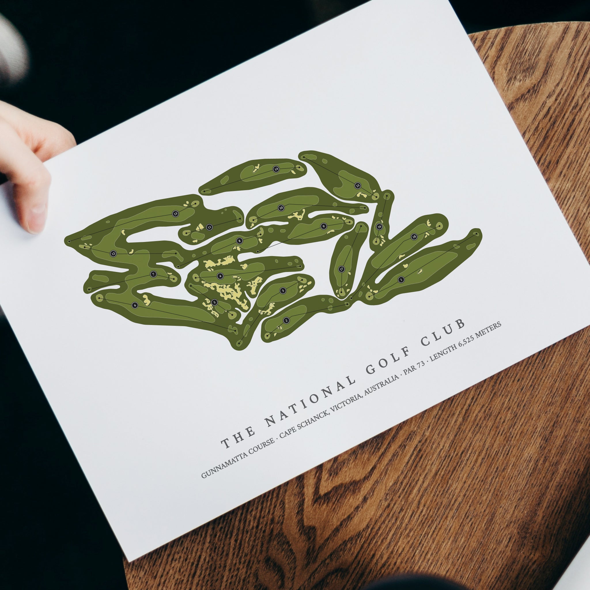 The National Golf Club - Gunnamatta Course | Golf Course Map | With Laptop