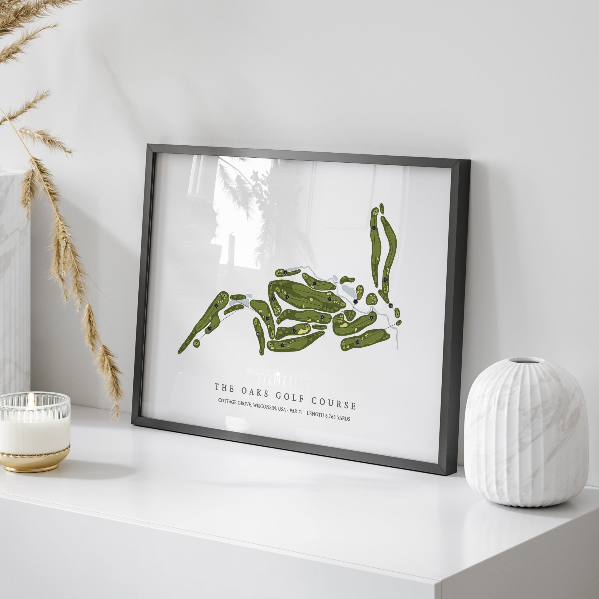 The Oaks Golf Course | Golf Course Map | On Table