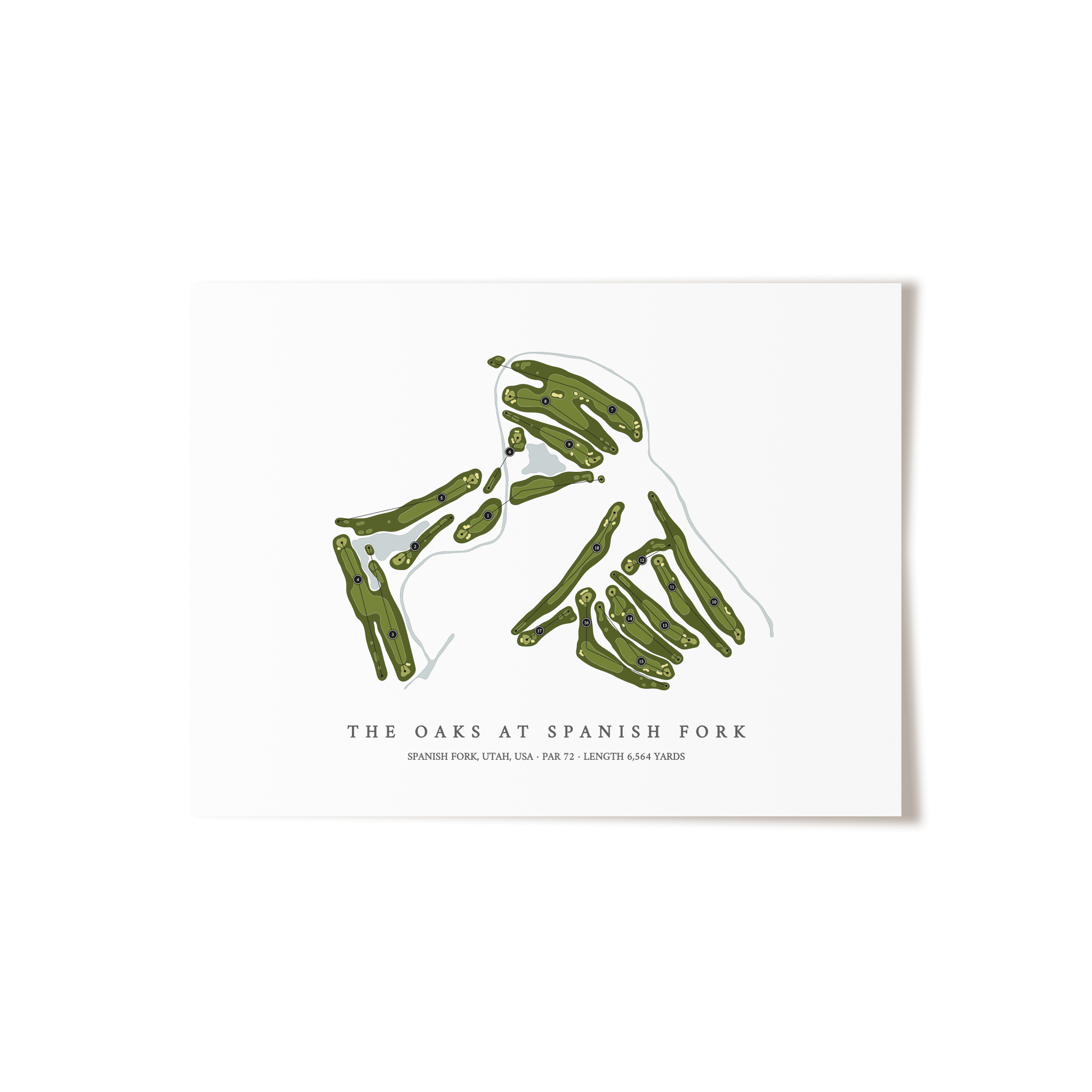 The Oaks at Spanish Fork | Golf Course Map | Unframed