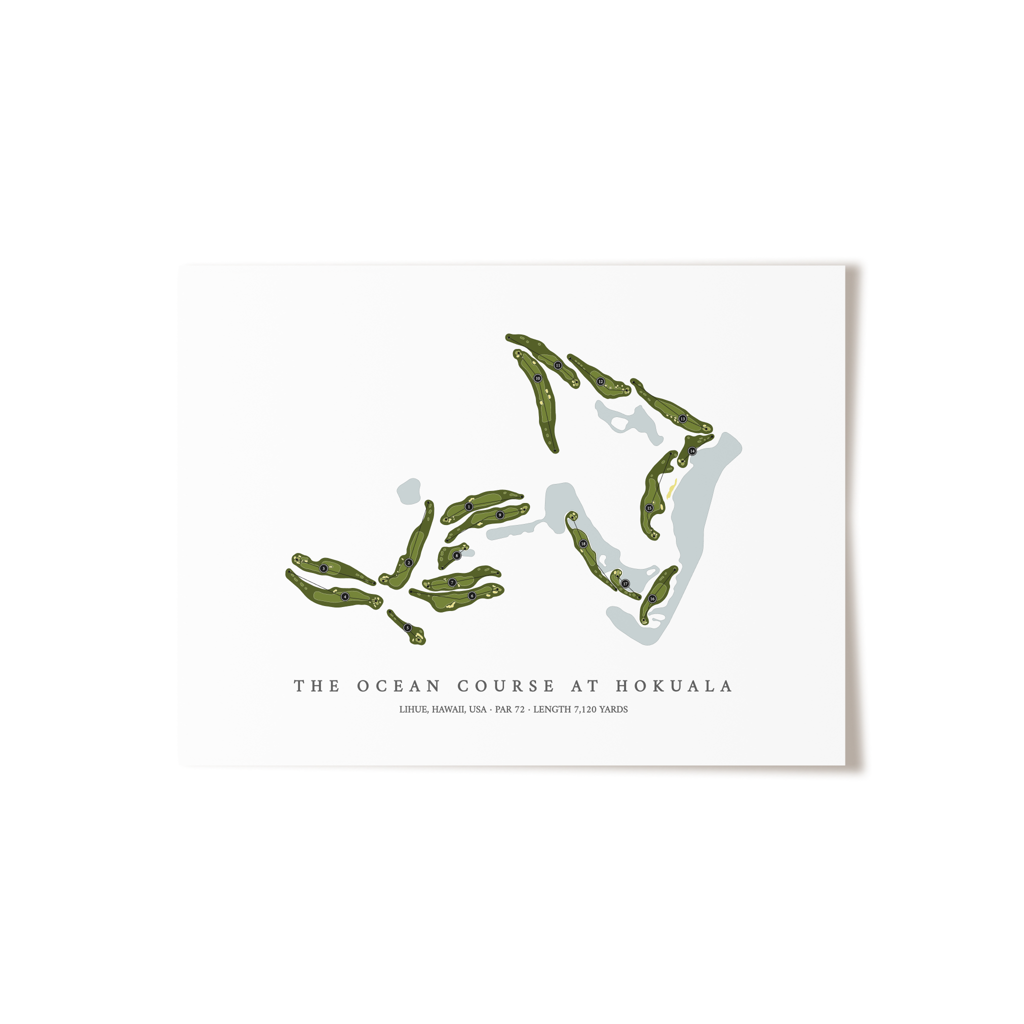 The Ocean Course at Hokuala | Golf Course Print | Unframed