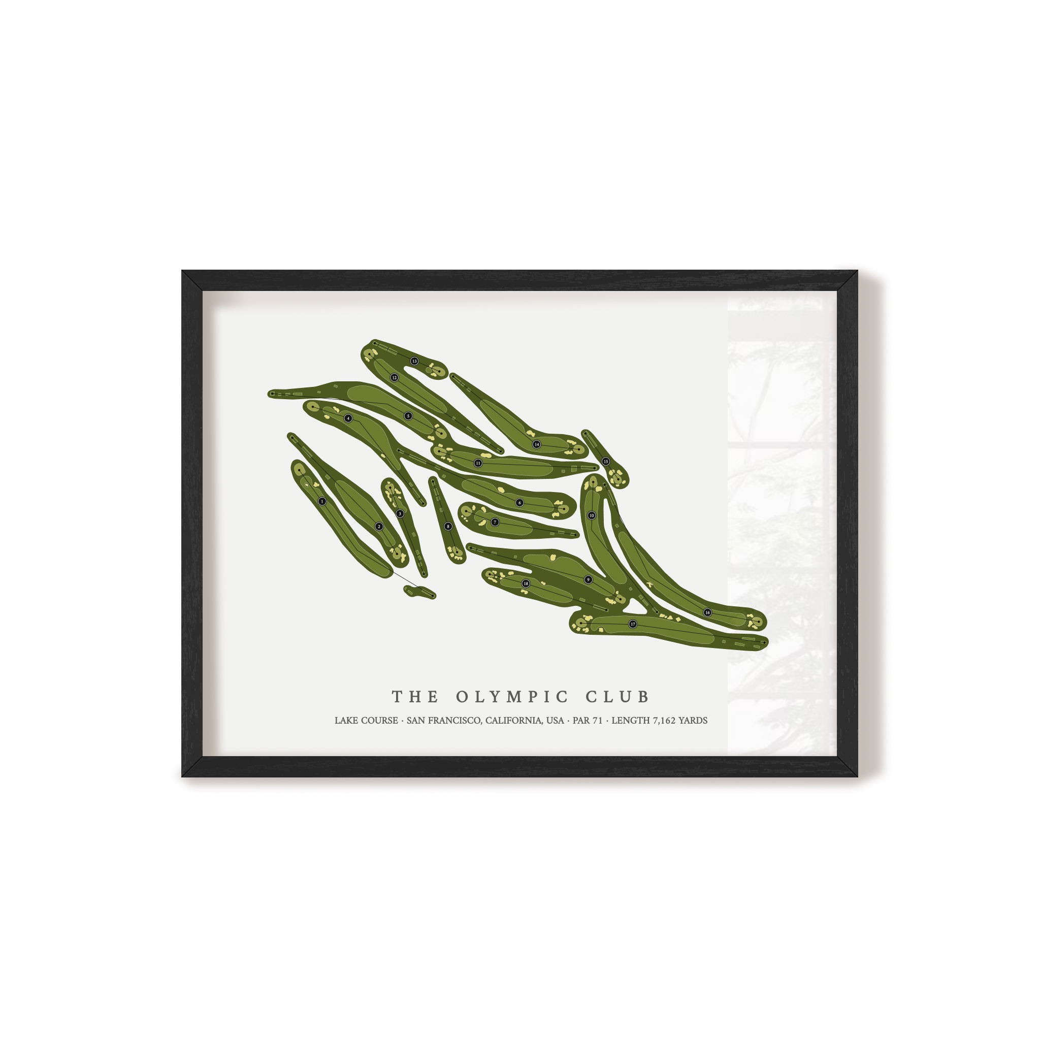 The Olympic Club - Lake Course | Golf Course Print | Black Frame