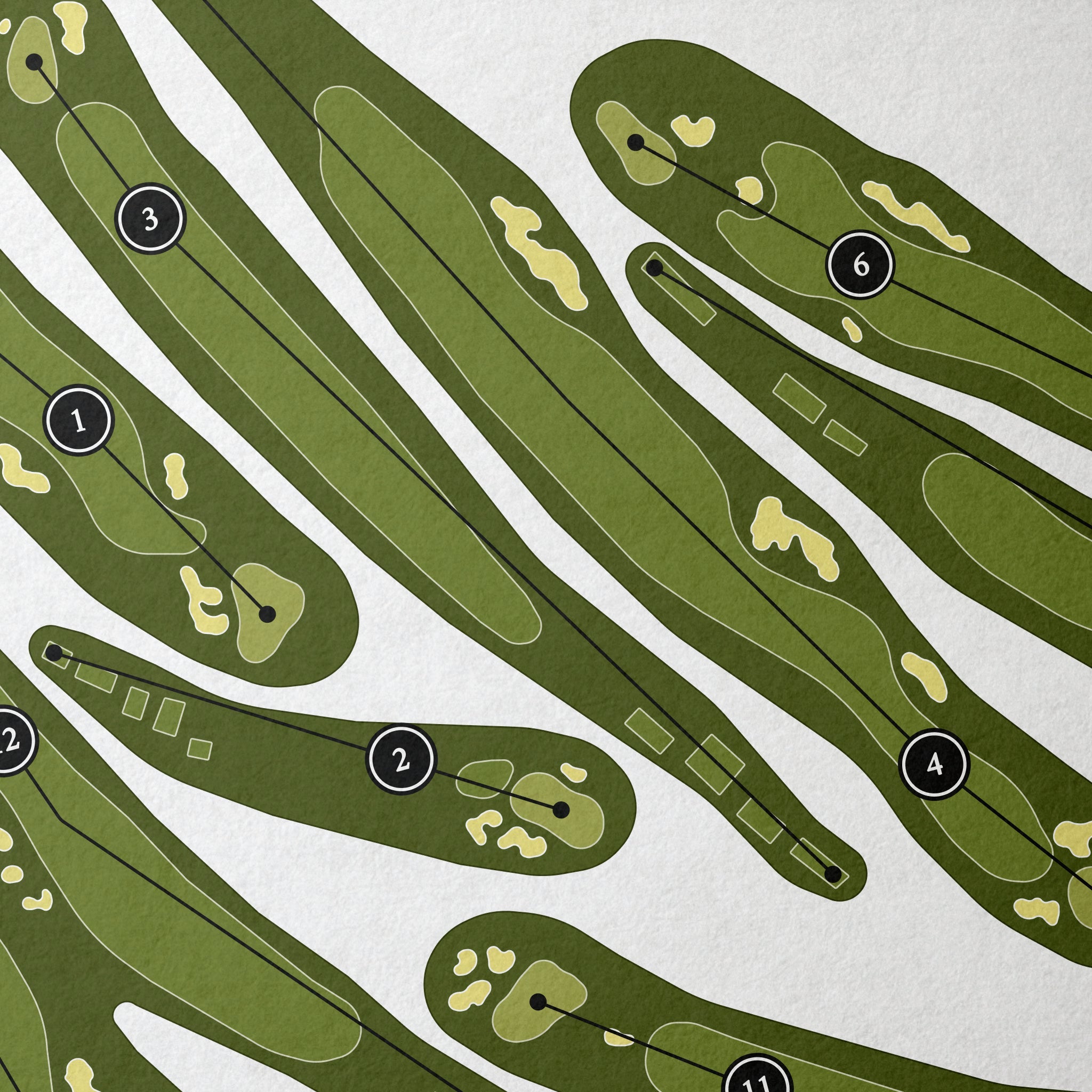 The Olympic Club - Ocean Course | Golf Course Print | Close Up