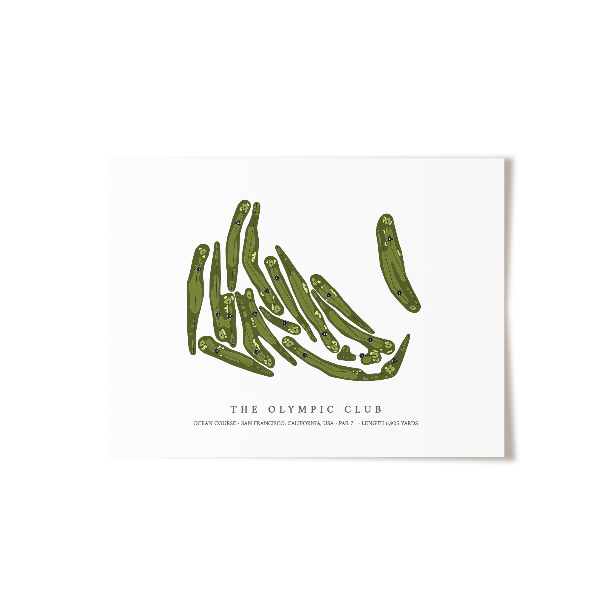 The Olympic Club - Ocean Course | Golf Course Print | Unframed