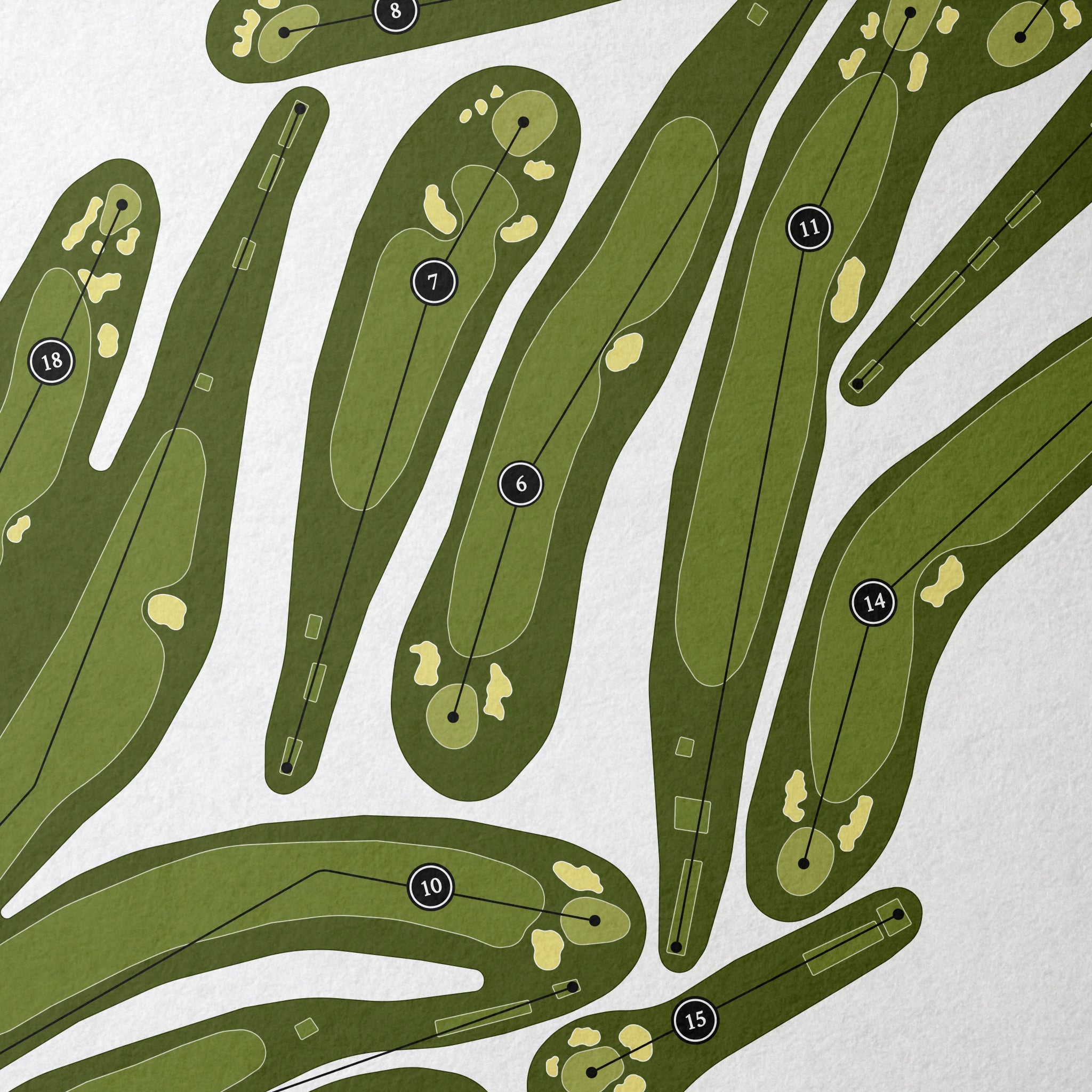 The Olympic Club | Golf Course Print | Close Up