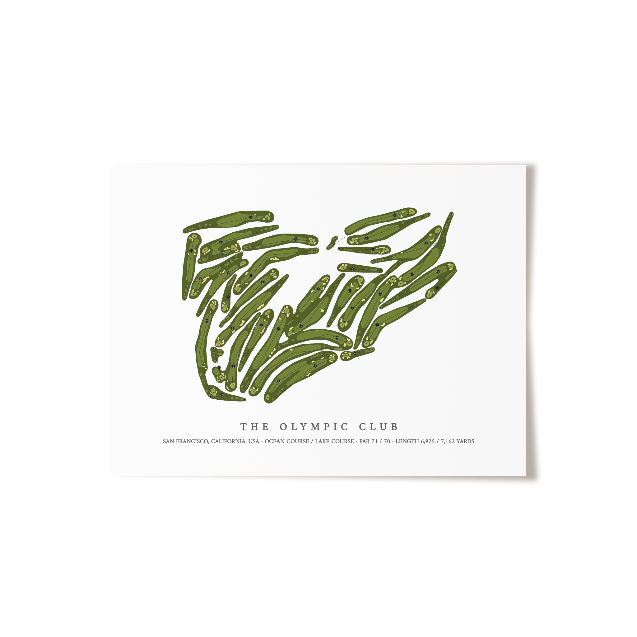 The Olympic Club | Golf Course Print | Unframed