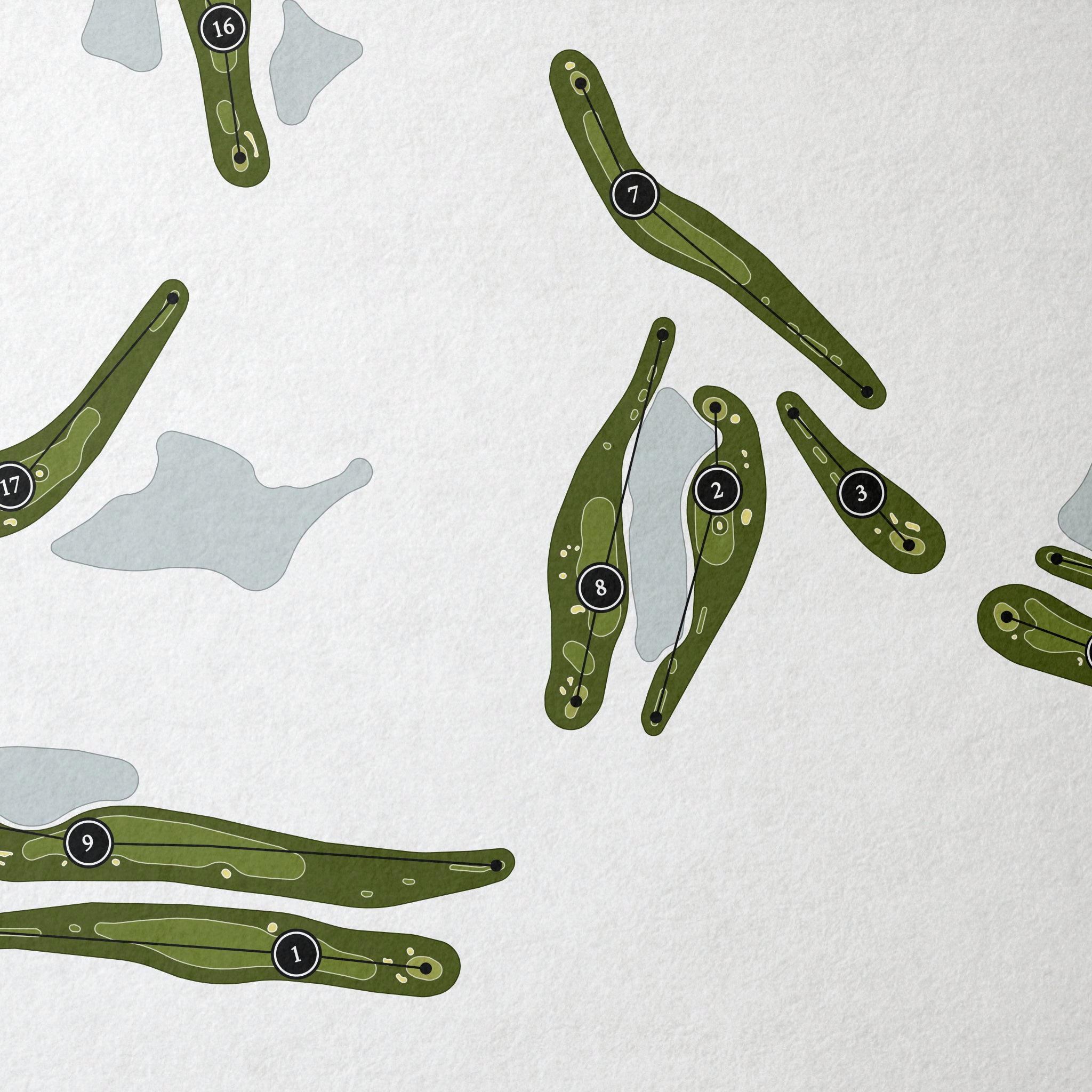 The Palencia Club | Golf Course Print | Close+Up