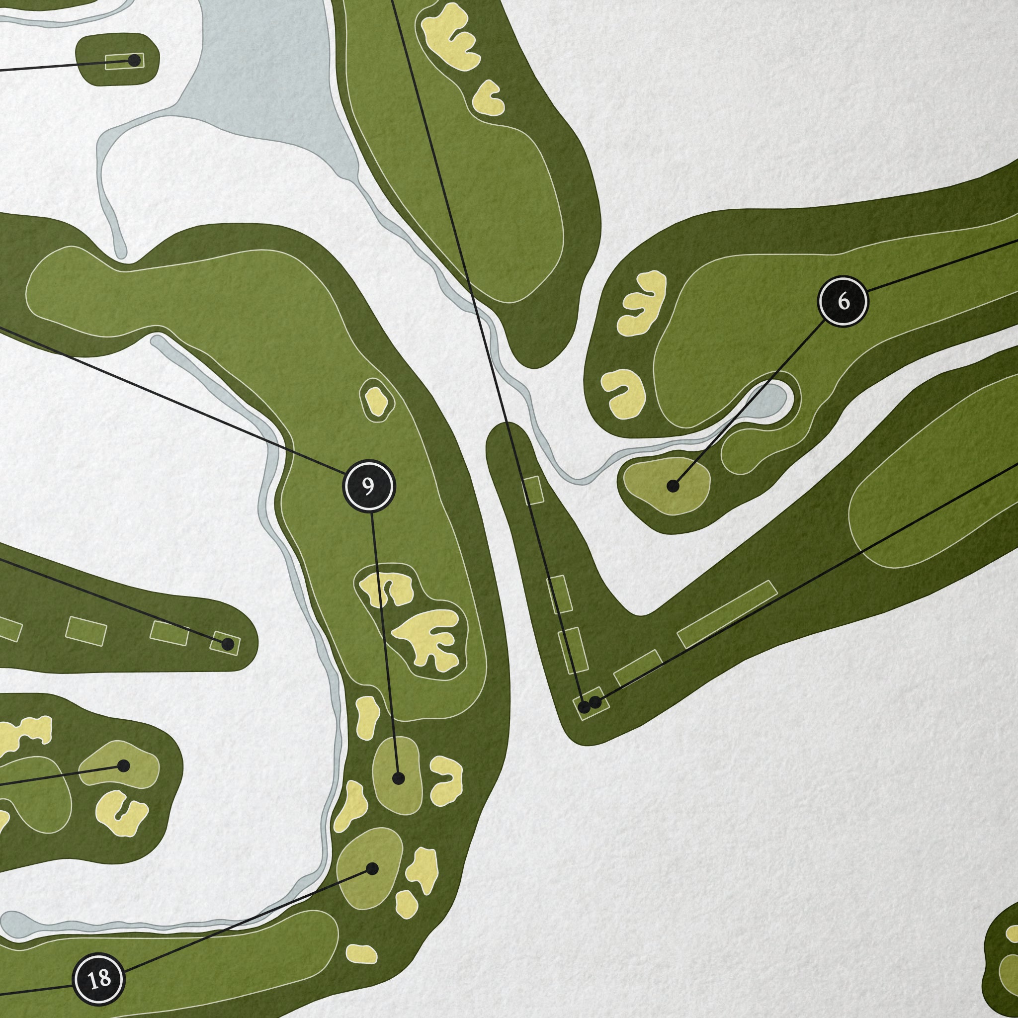 The Palms Golf Club | Golf Course Map | Close Up