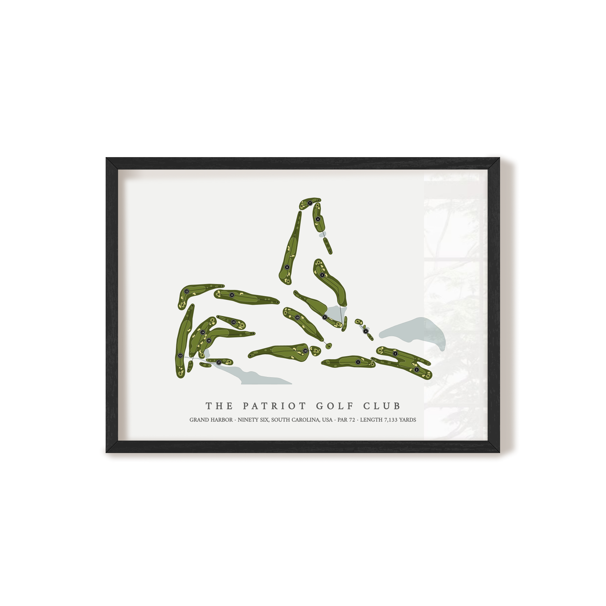 The Patriot Golf Club at Grand Harbor | Golf Course Map | Black+Frame