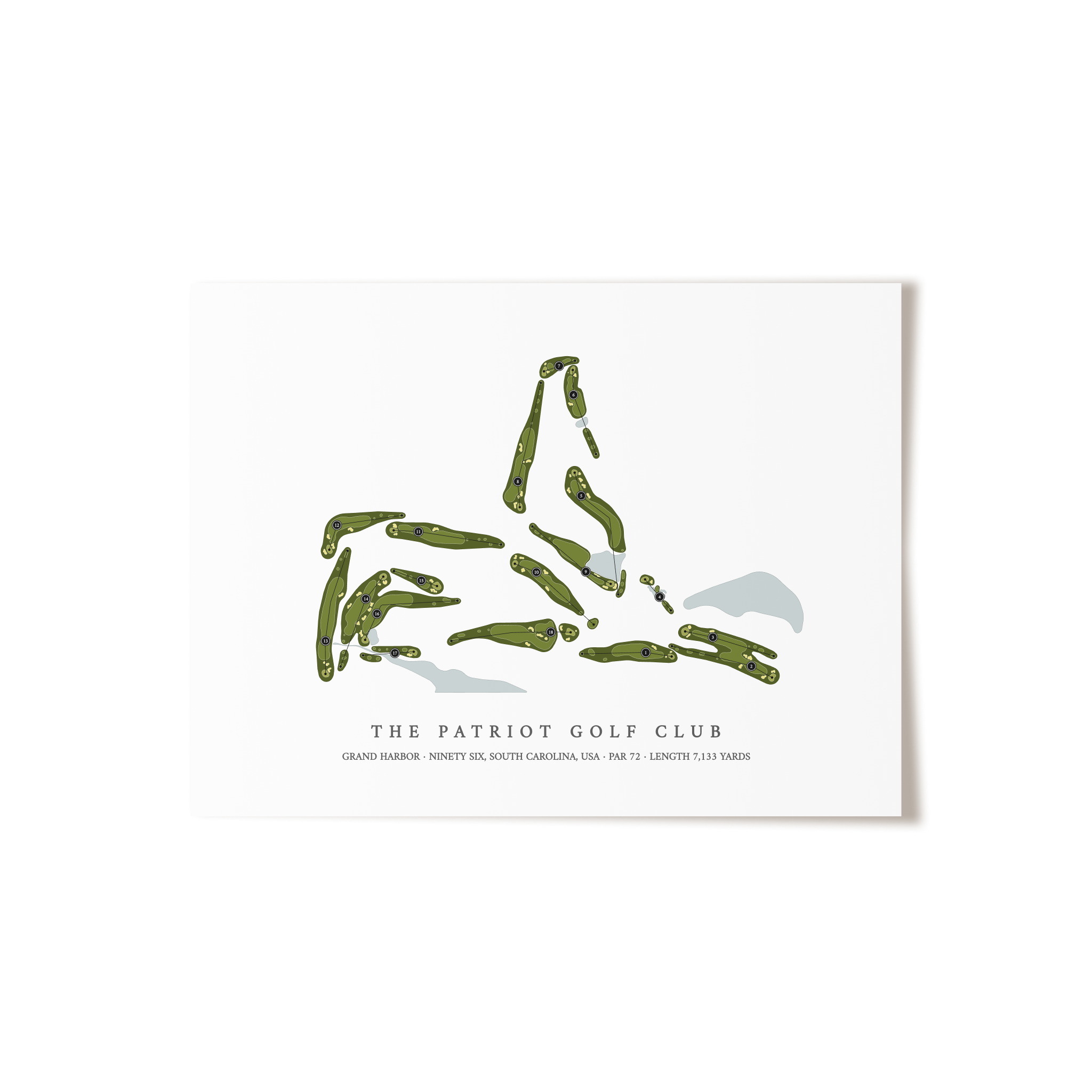 The Patriot Golf Club at Grand Harbor | Golf Course Map | Unframed