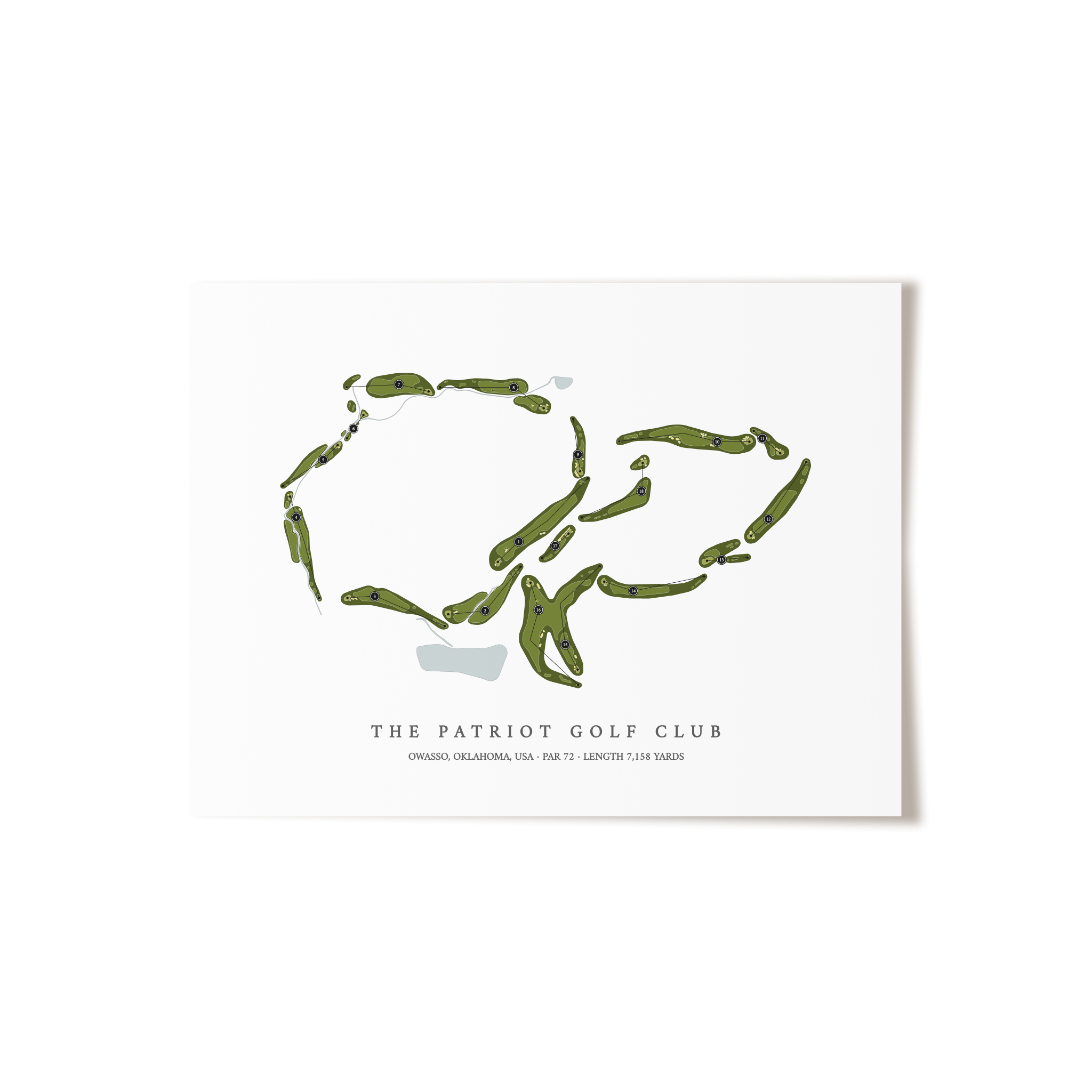 The Patriot Golf Club | Golf Course Map | Unframed
