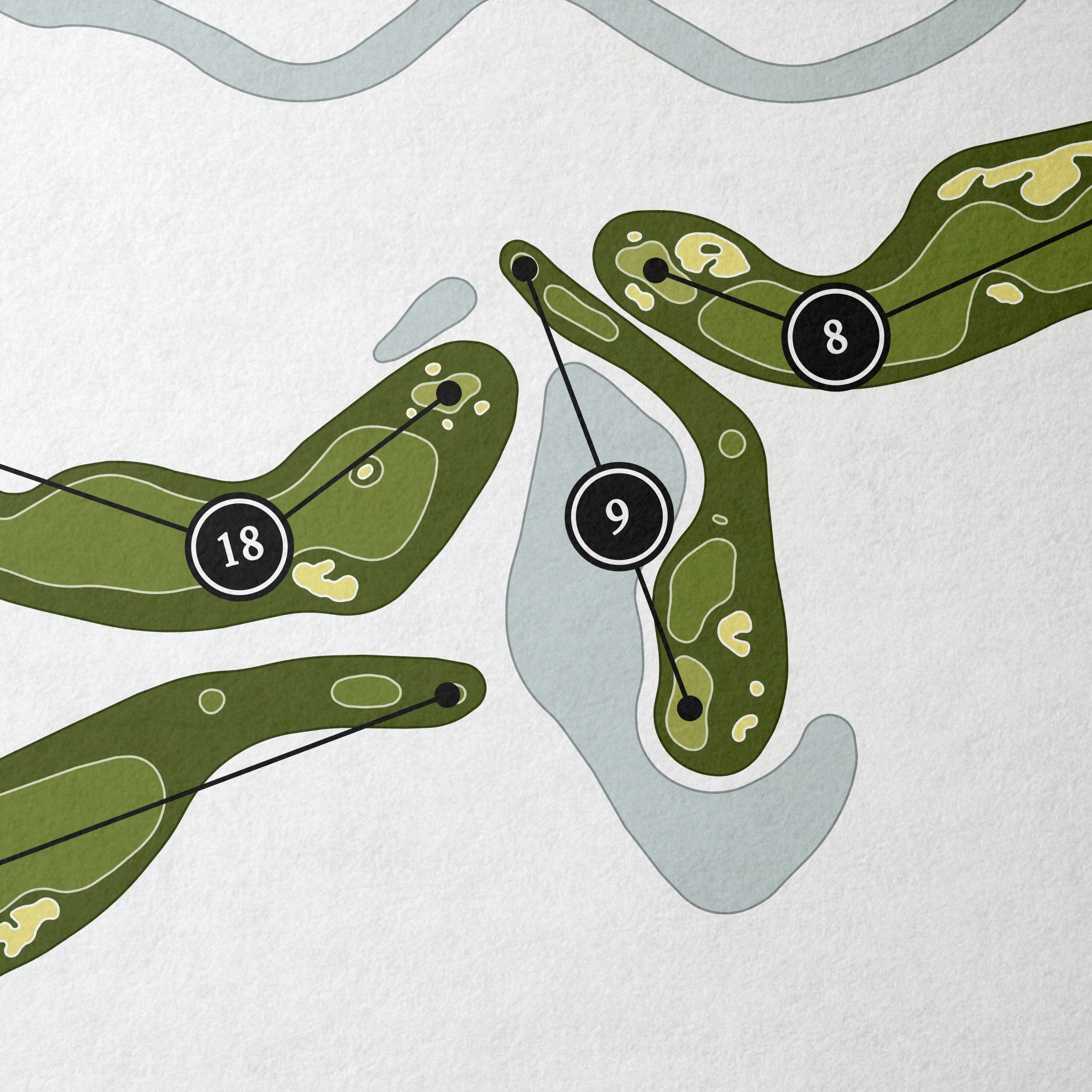 The Peninsula Golf & Country Club Club | Golf Course Map | Close Up