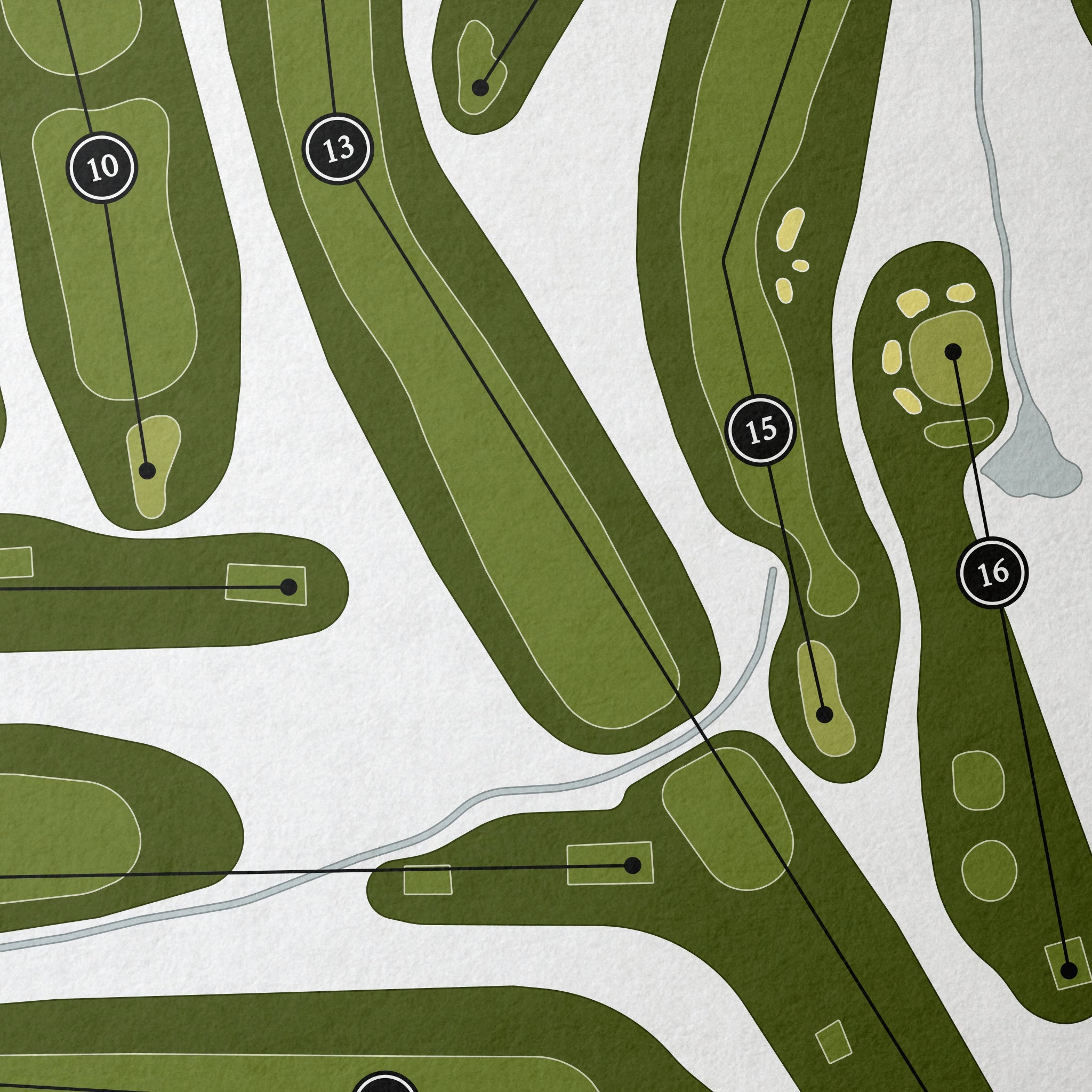 The Powelton Club | Golf Course Map | Close Up