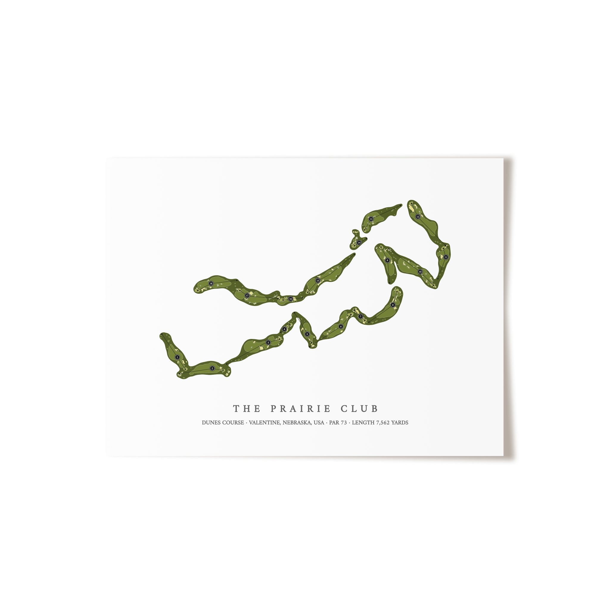 The Prairie Club - Dunes Course | Golf Course Print | Unframed