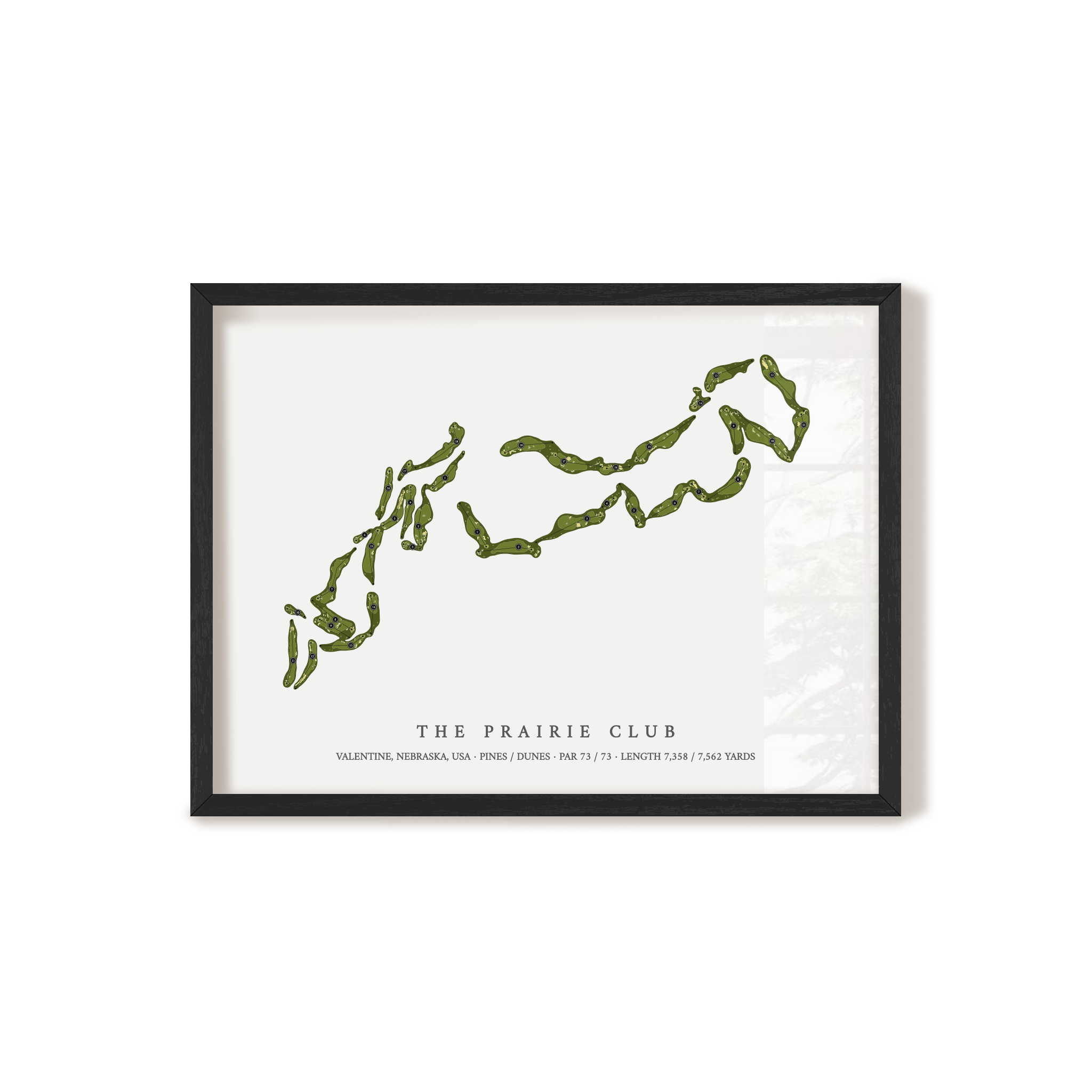 The Prairie Club | Golf Course Print | Black Frame