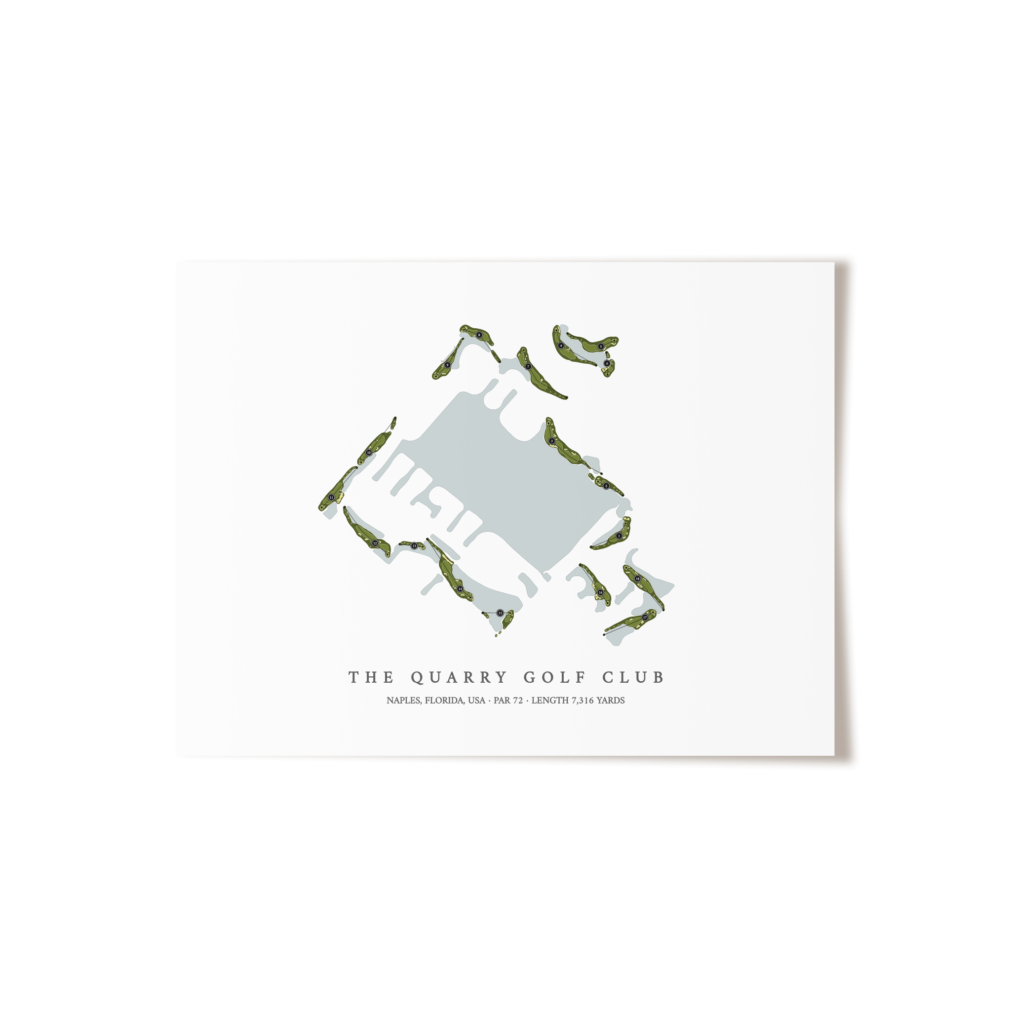 The Quarry Golf Club | Golf Course Map | Unframed