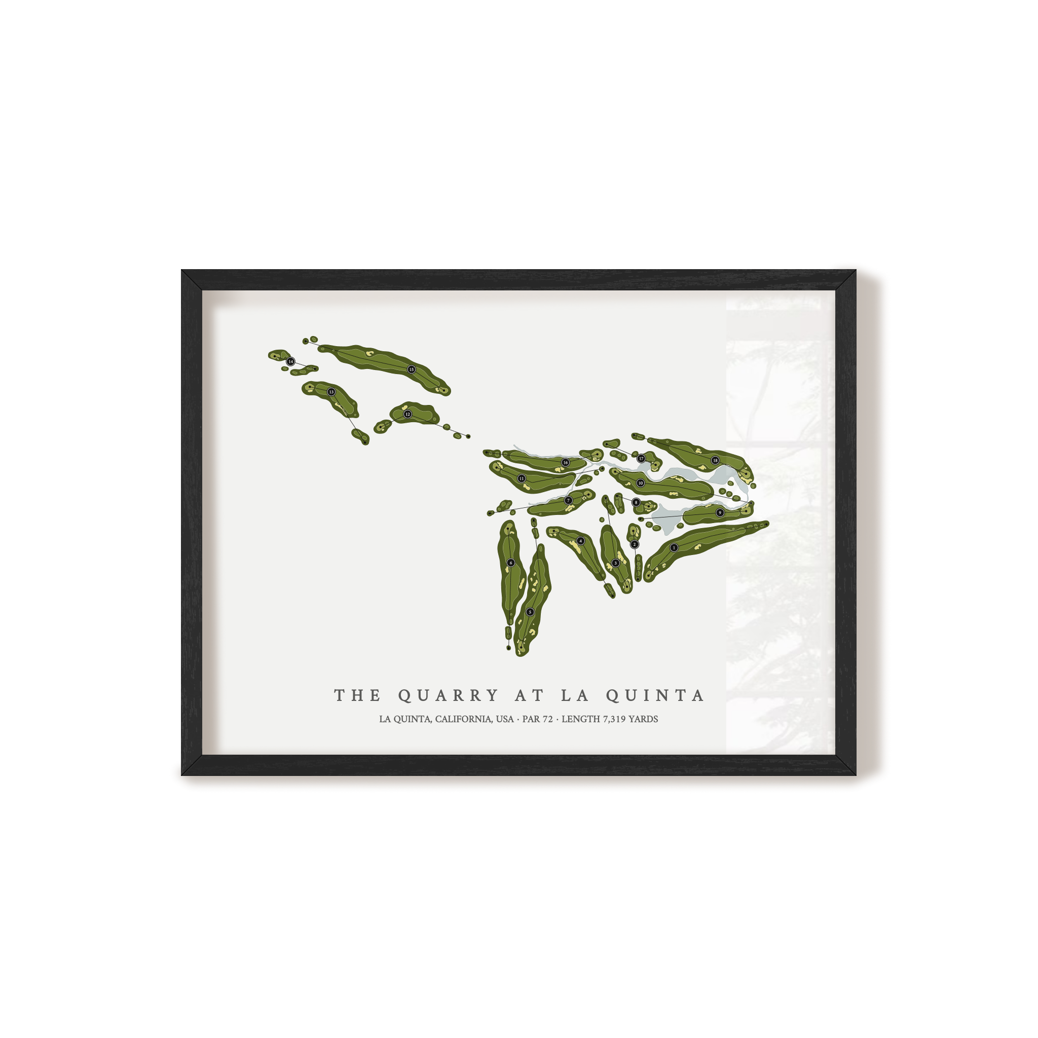 The Quarry at La Quinta | Golf Course Map | Black Frame