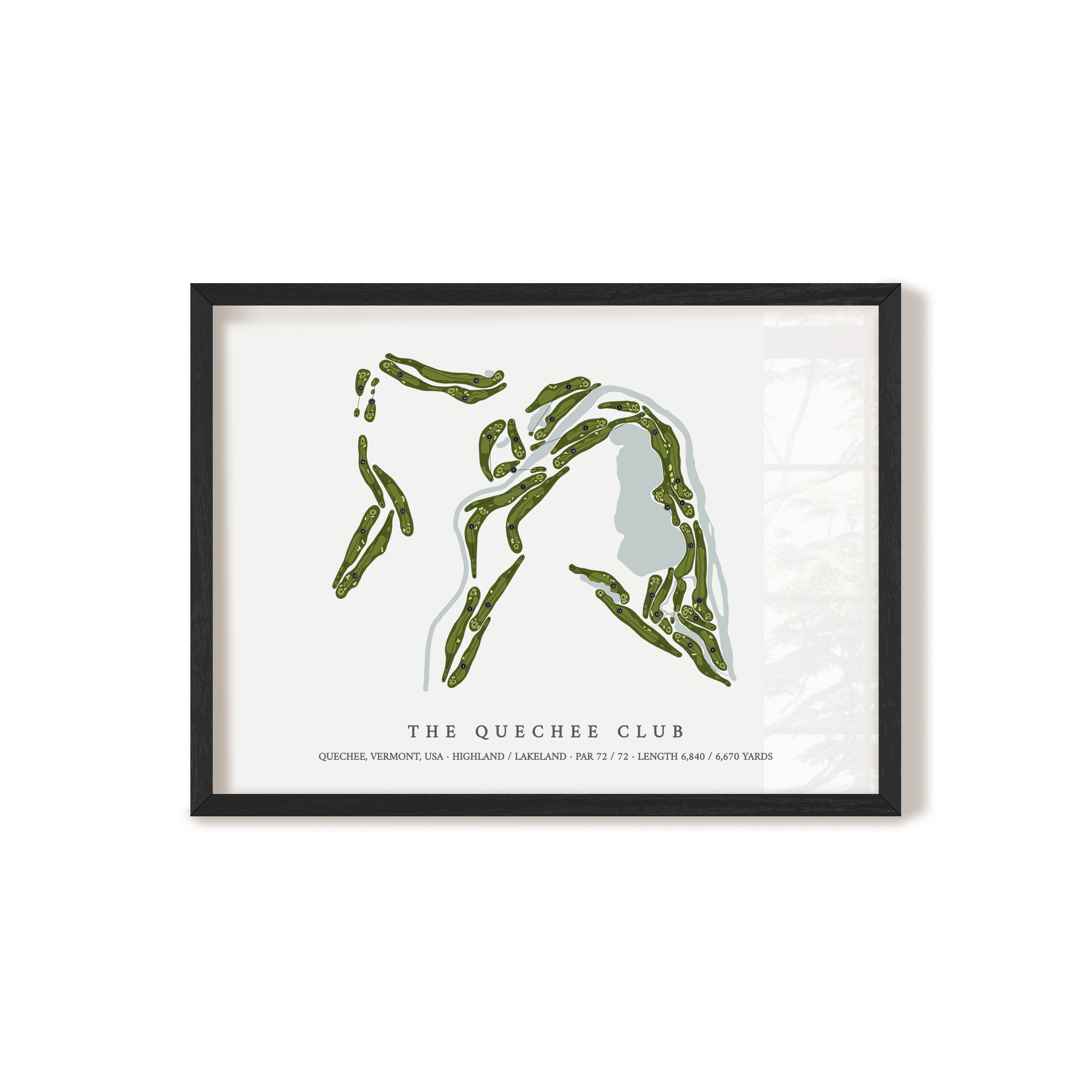 The Quechee Club | Golf Course Map | Black+Frame