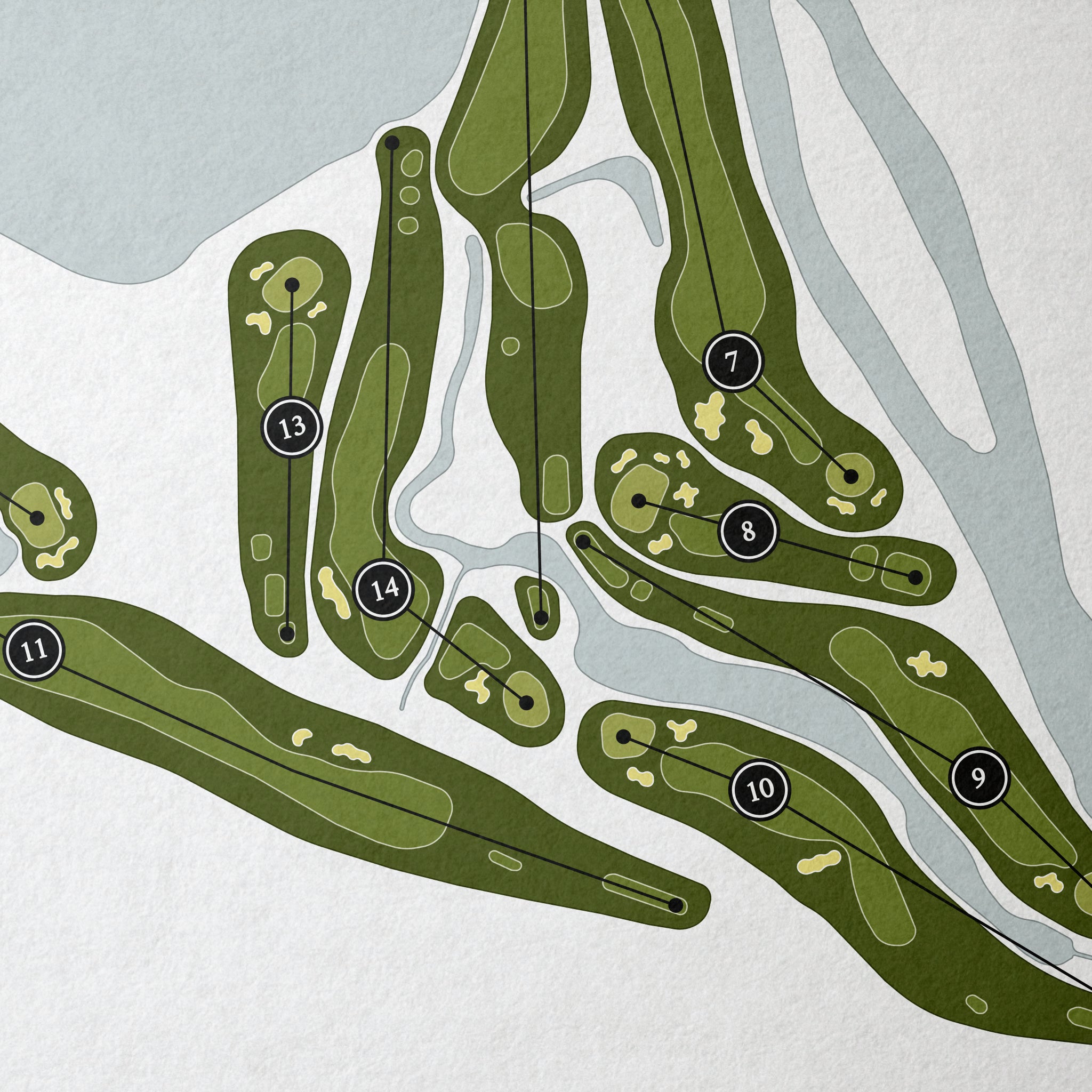 The Quechee Club | Golf Course Map | Close+Up