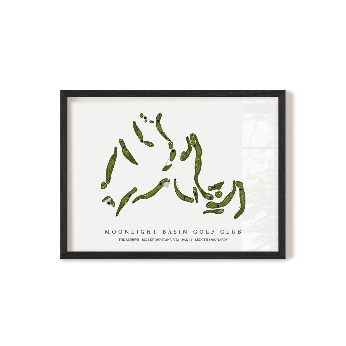 The Reserve At Moonlight Basin Golf Club | Golf Course Print | Black Frame
